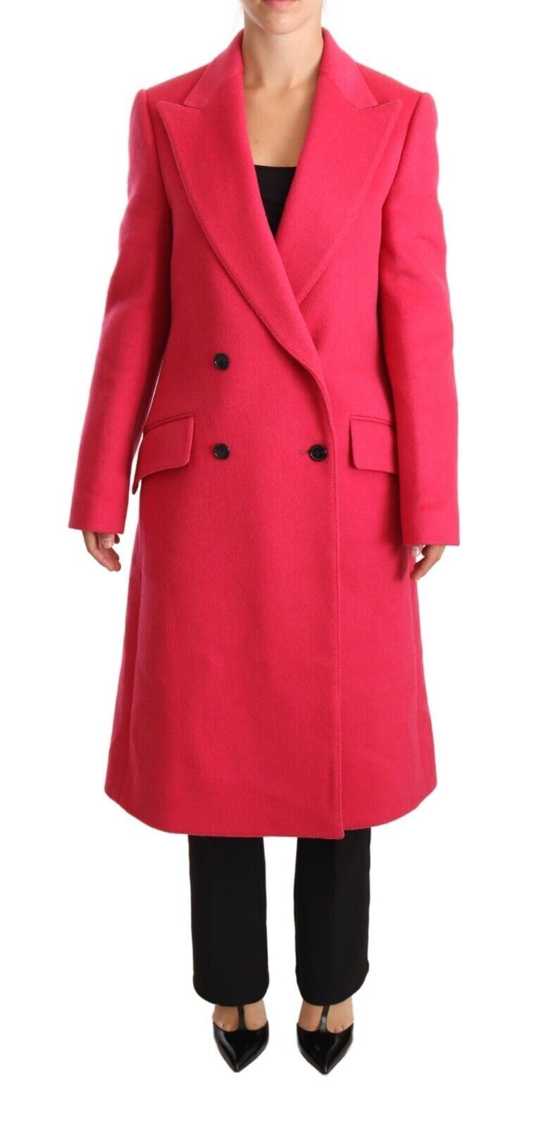 Dolce & Gabbana Rosa doppelreihiger Trenchcoat Jacke