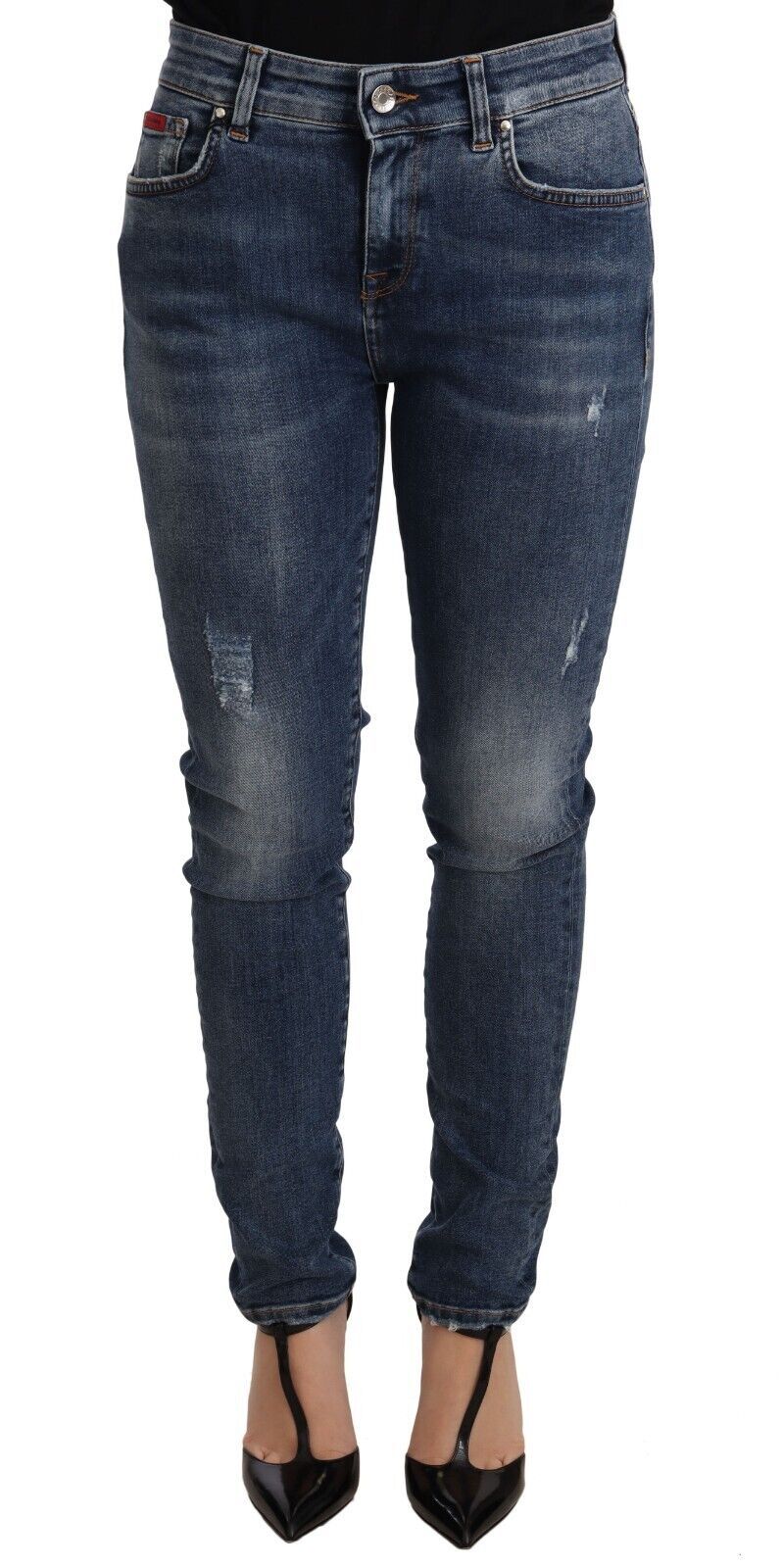 Dolce & Gabbana Blaue Waschung Skinny Denim Cotton Stretch Jeans