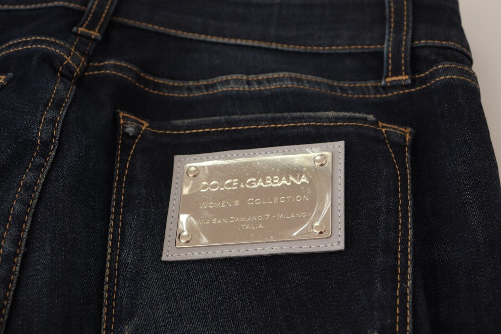 Dolce & Gabbana Blaue Waschung Slim Skinny Denim Cotton Stretch Jeans