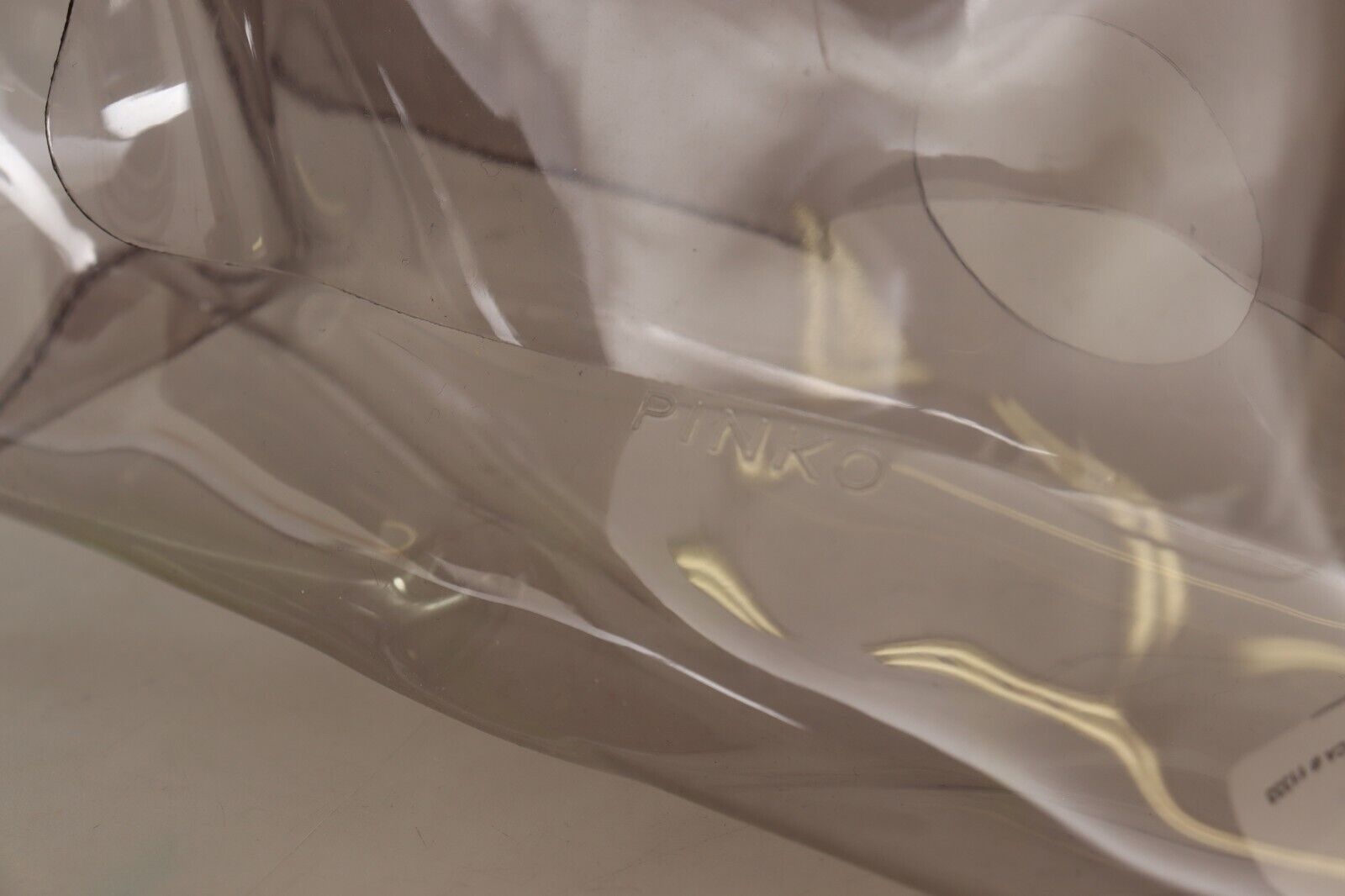 PINKO Schwarzer durchsichtiger Plastikbeutel Handtasche Clutch Bag