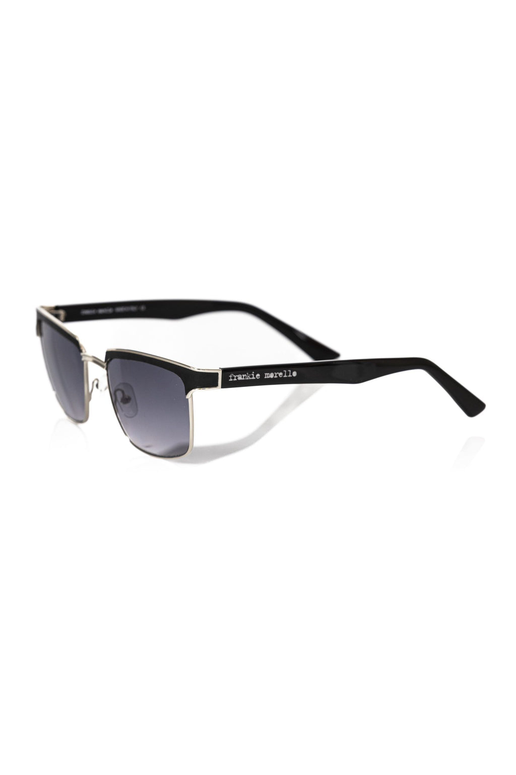 Frankie Morello Schwarze Herren-Sonnenbrille mit Metallfaser