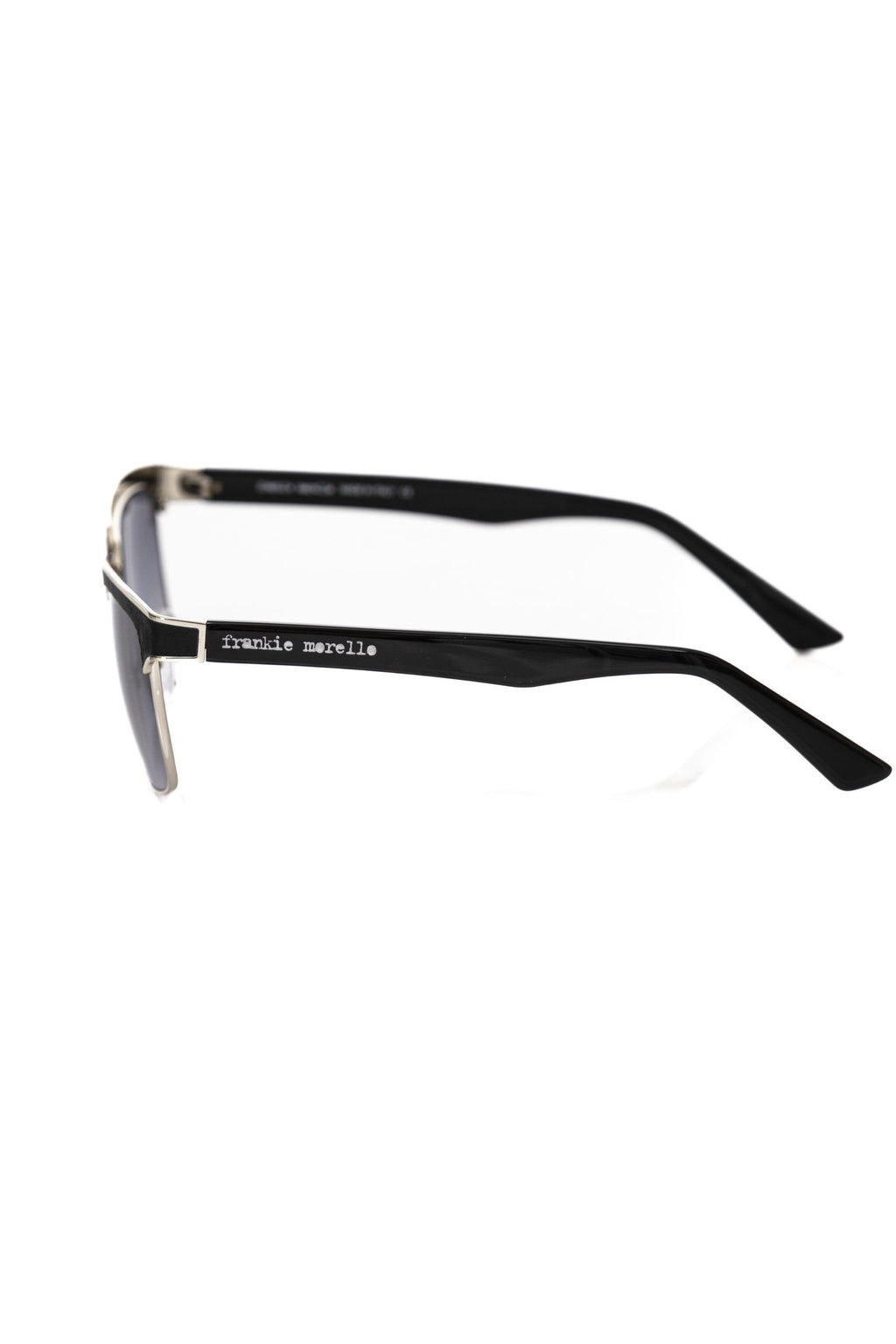 Frankie Morello Schwarze Herren-Sonnenbrille mit Metallfaser
