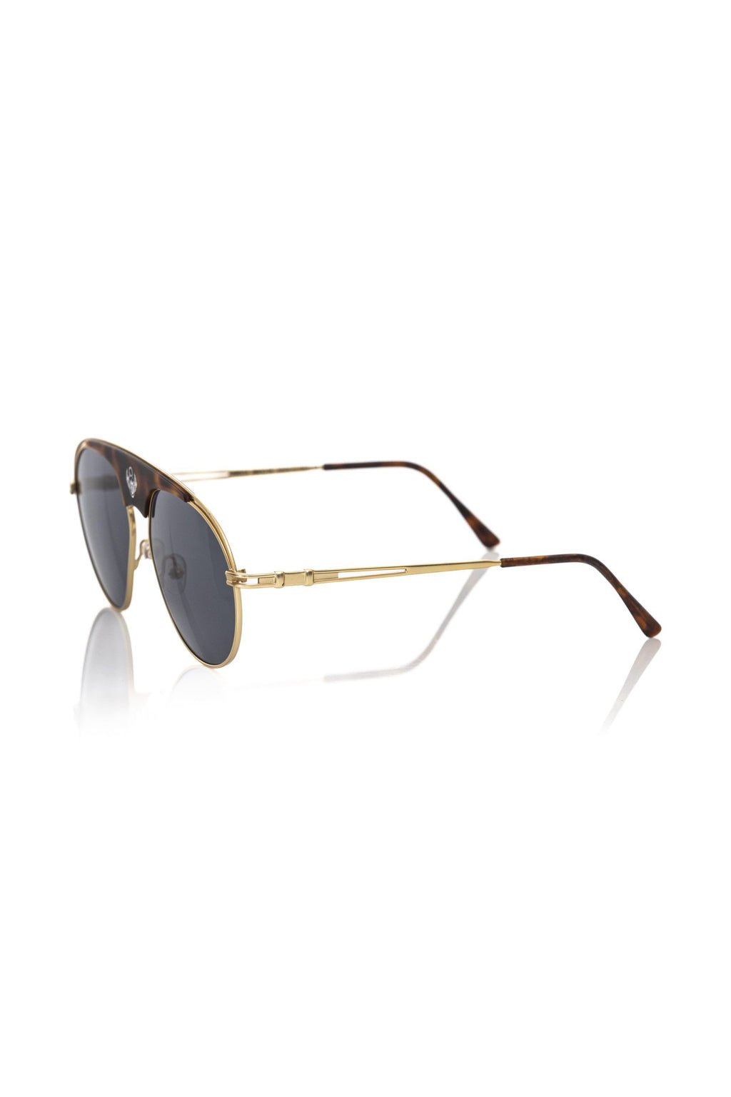 Frankie Morello Braune Metall-Sonnenbrille für Herren