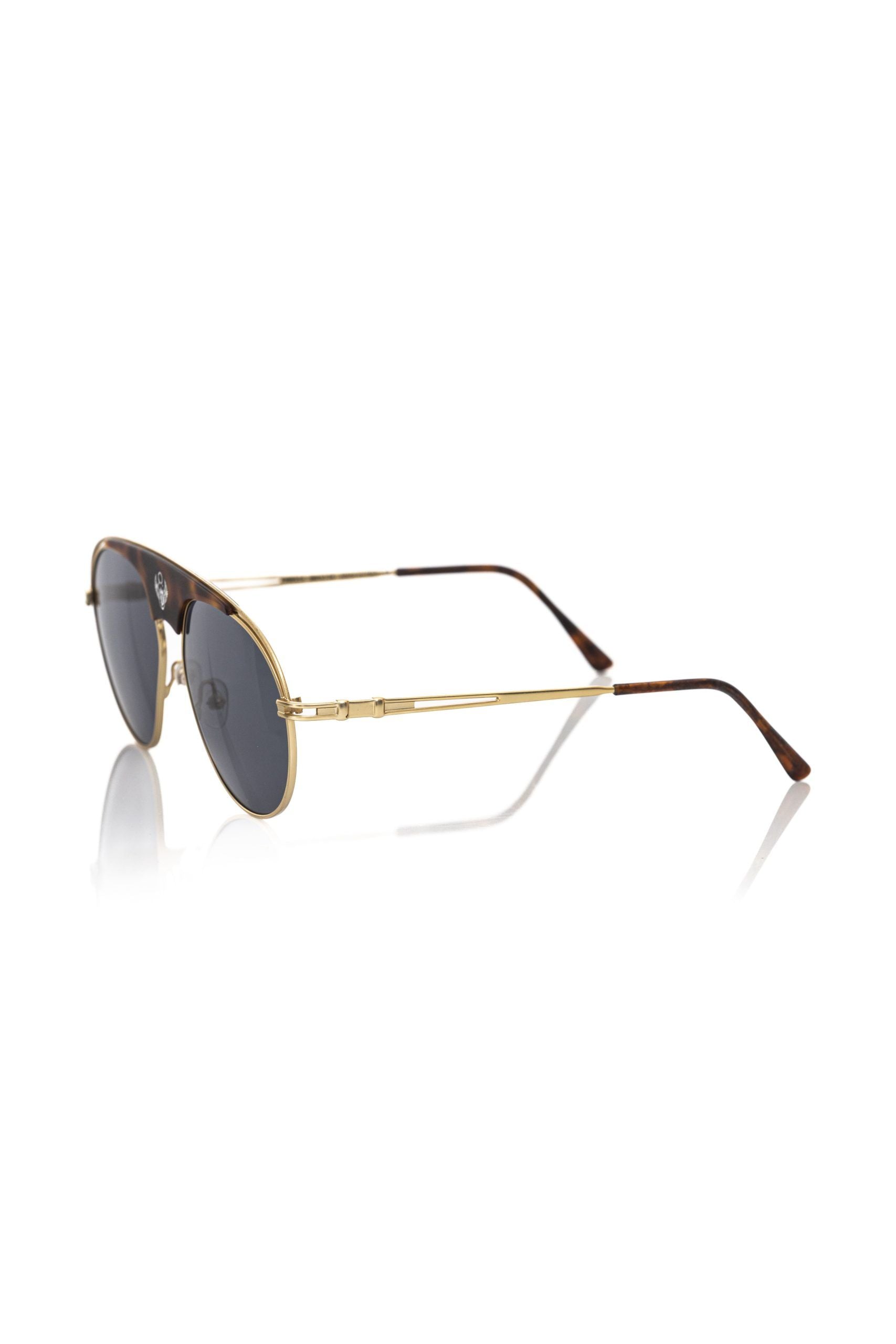 Frankie Morello Braune Metall-Sonnenbrille für Herren