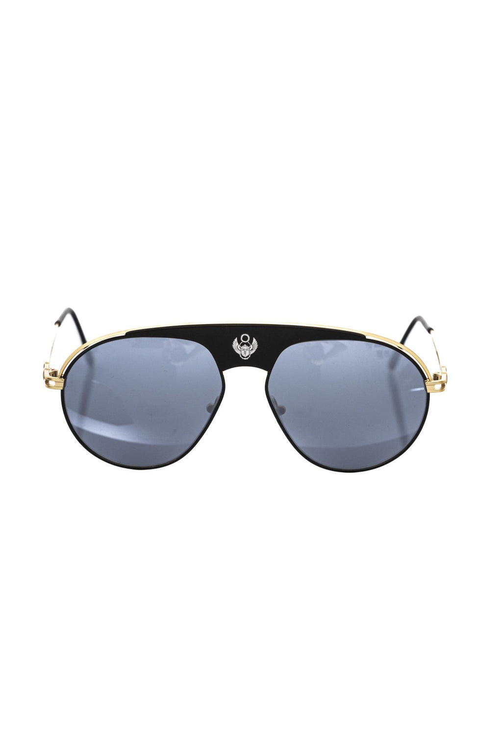 Frankie Morello Sonnenbrille für Herren, Schwarz Metallic Fiber