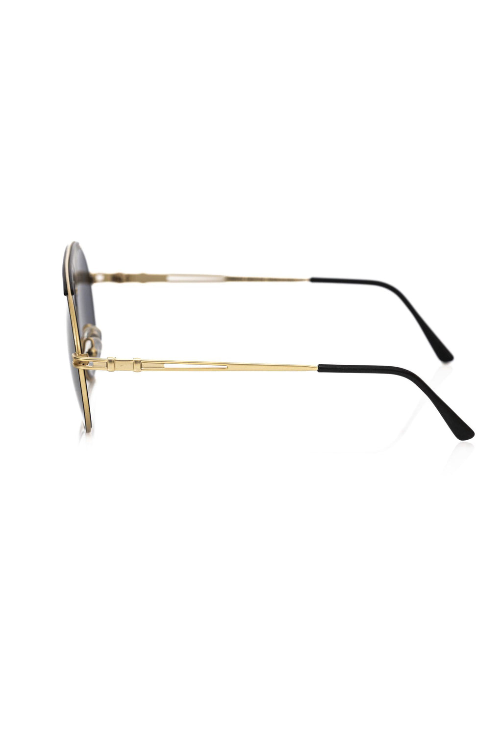 Frankie Morello Sonnenbrille für Herren, Schwarz Metallic Fiber