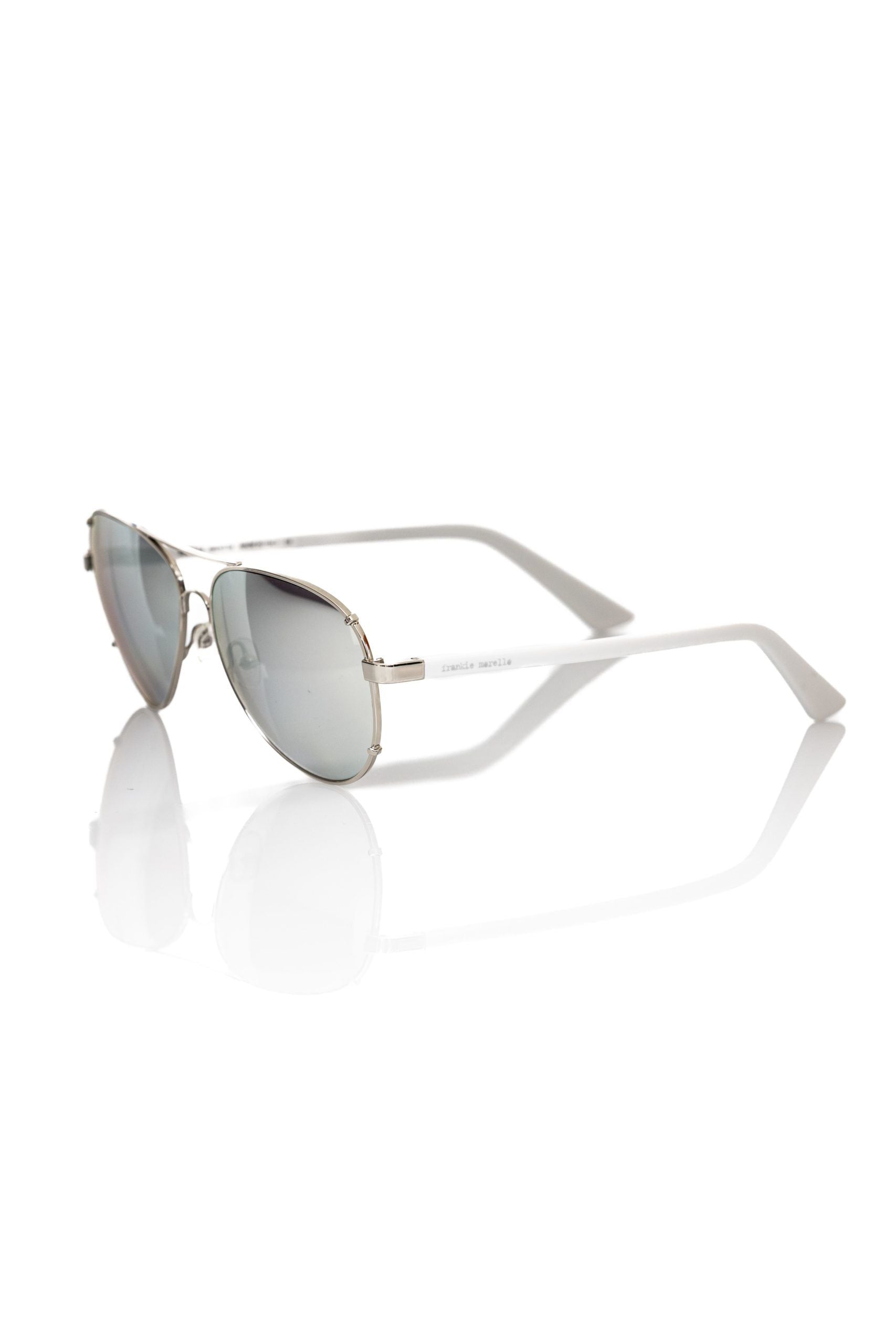 Frankie Morello Silberne Metallfaser-Sonnenbrille für Herren