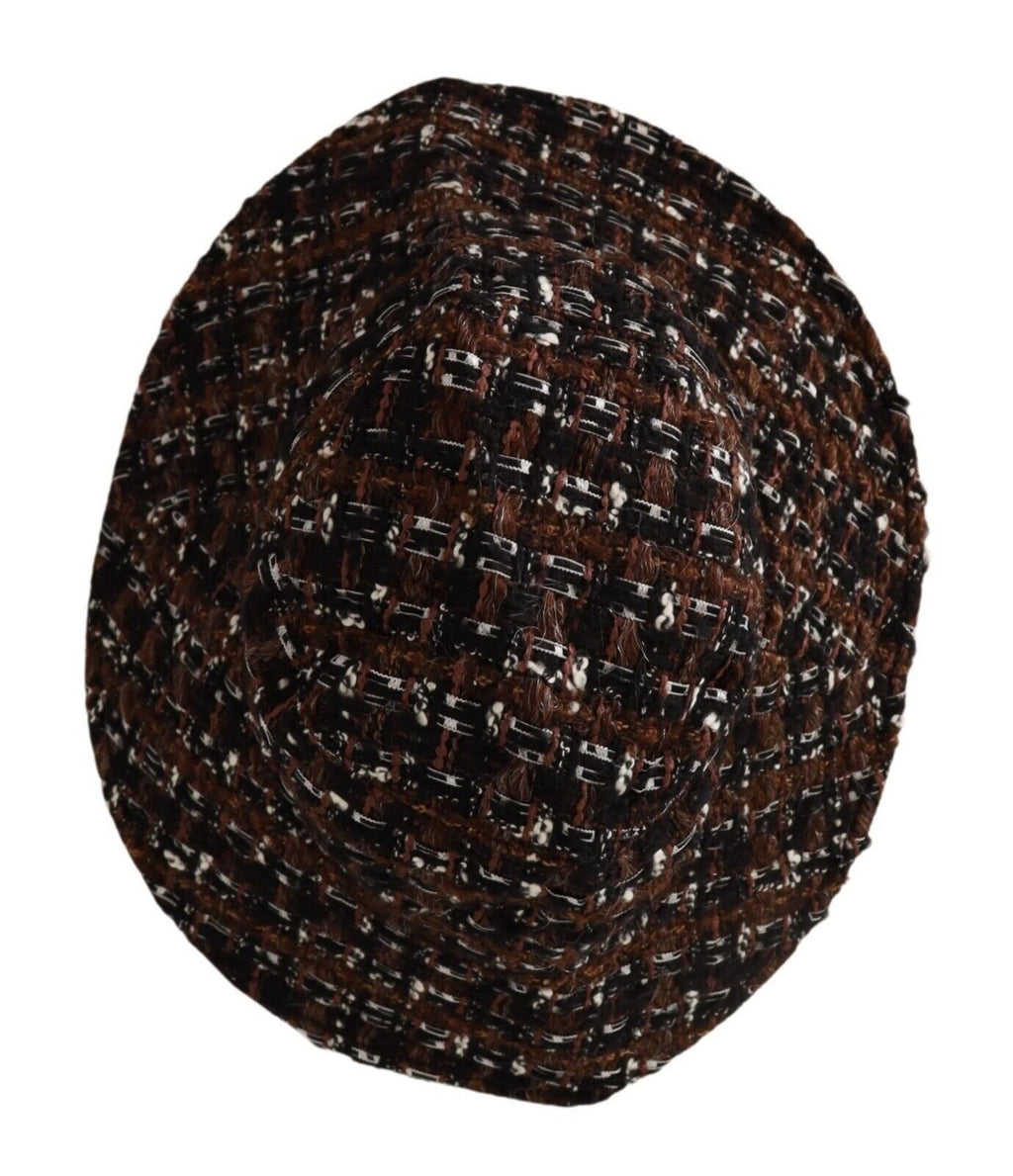 Dolce & Gabbana Multicolor Stoff gewebt breite Krempe Eimer Hut