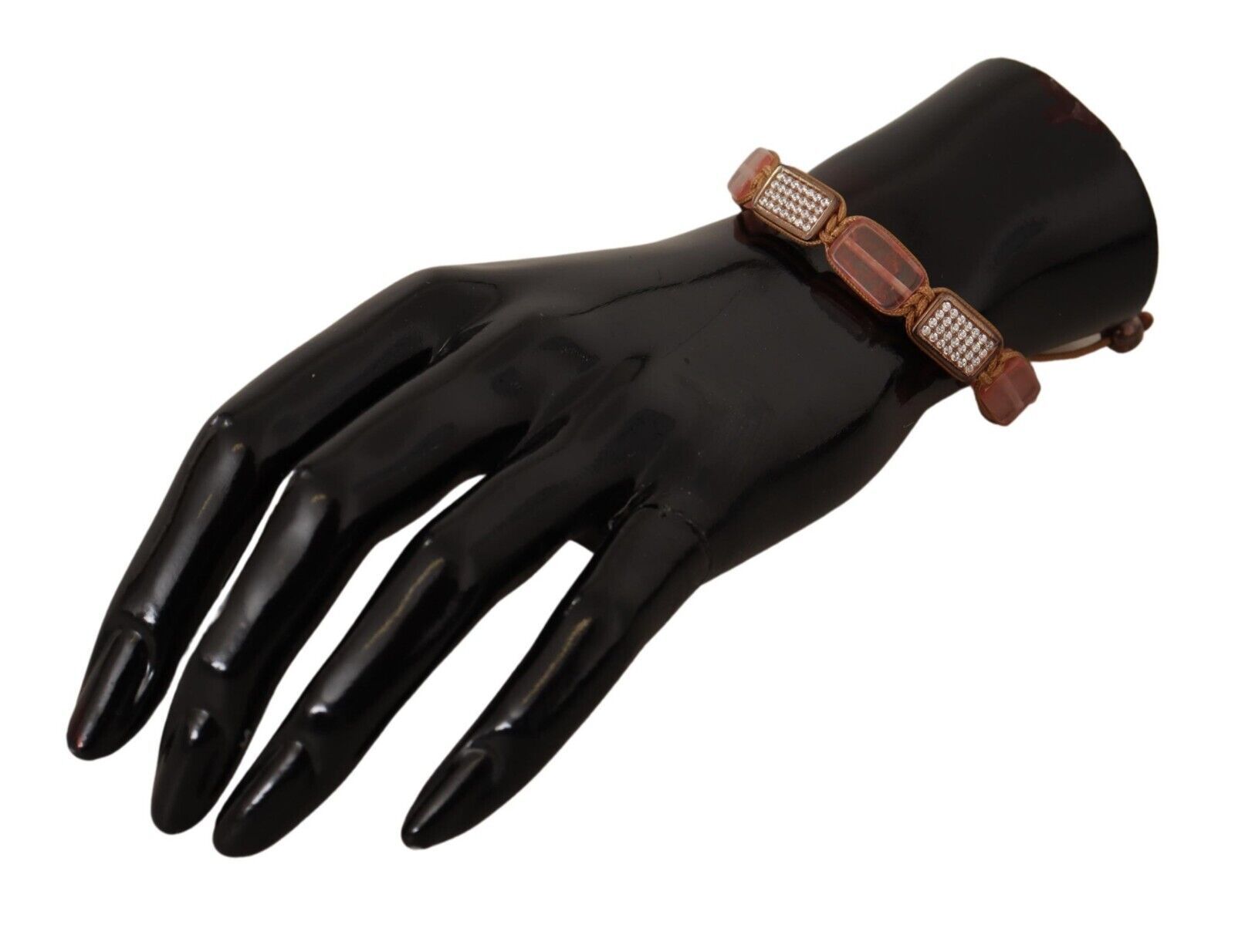 Nialaya Multicolor Crystals Logo verschönertes verstellbares Armband