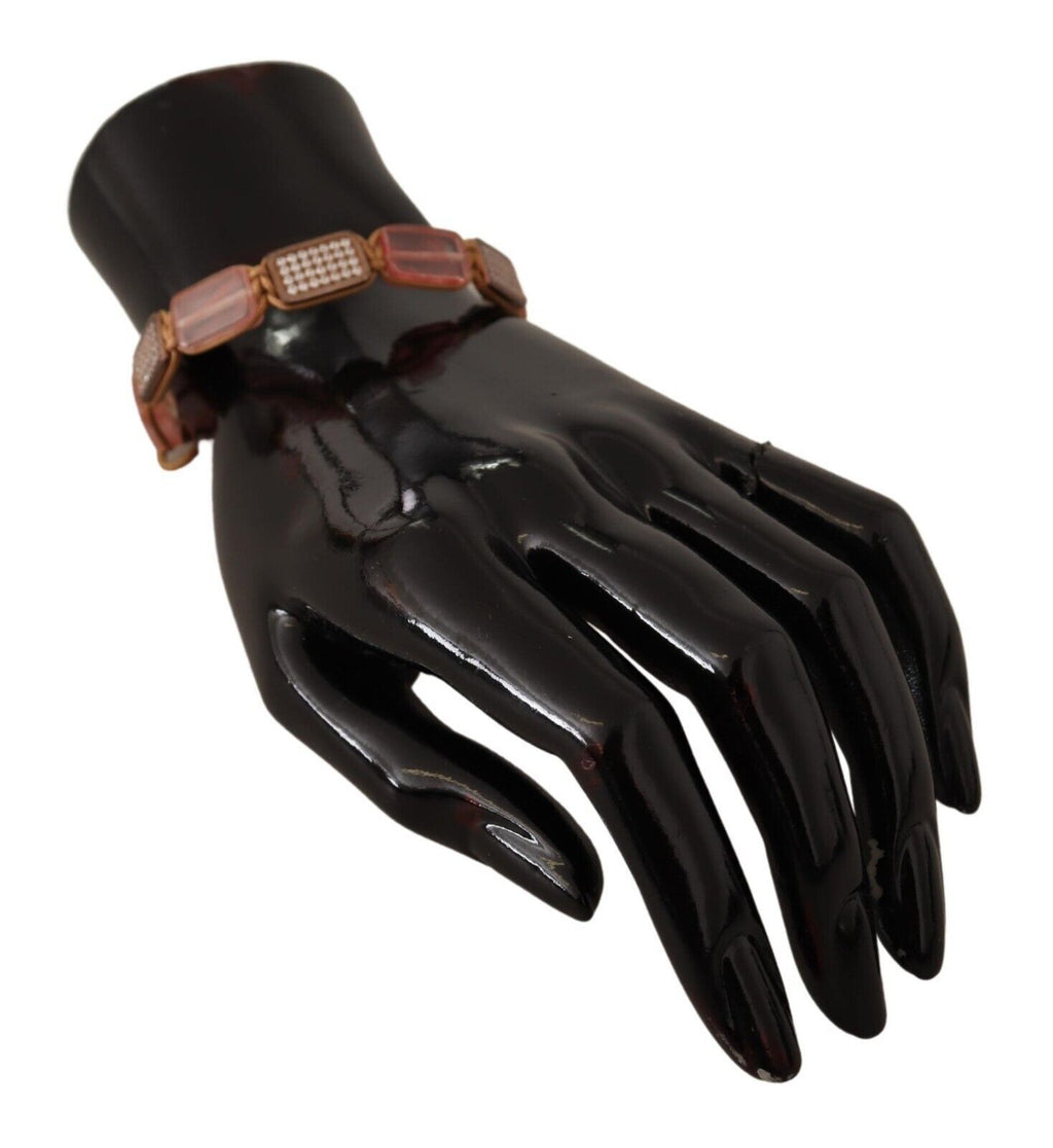 Nialaya Multicolor Crystals Logo verschönertes verstellbares Armband