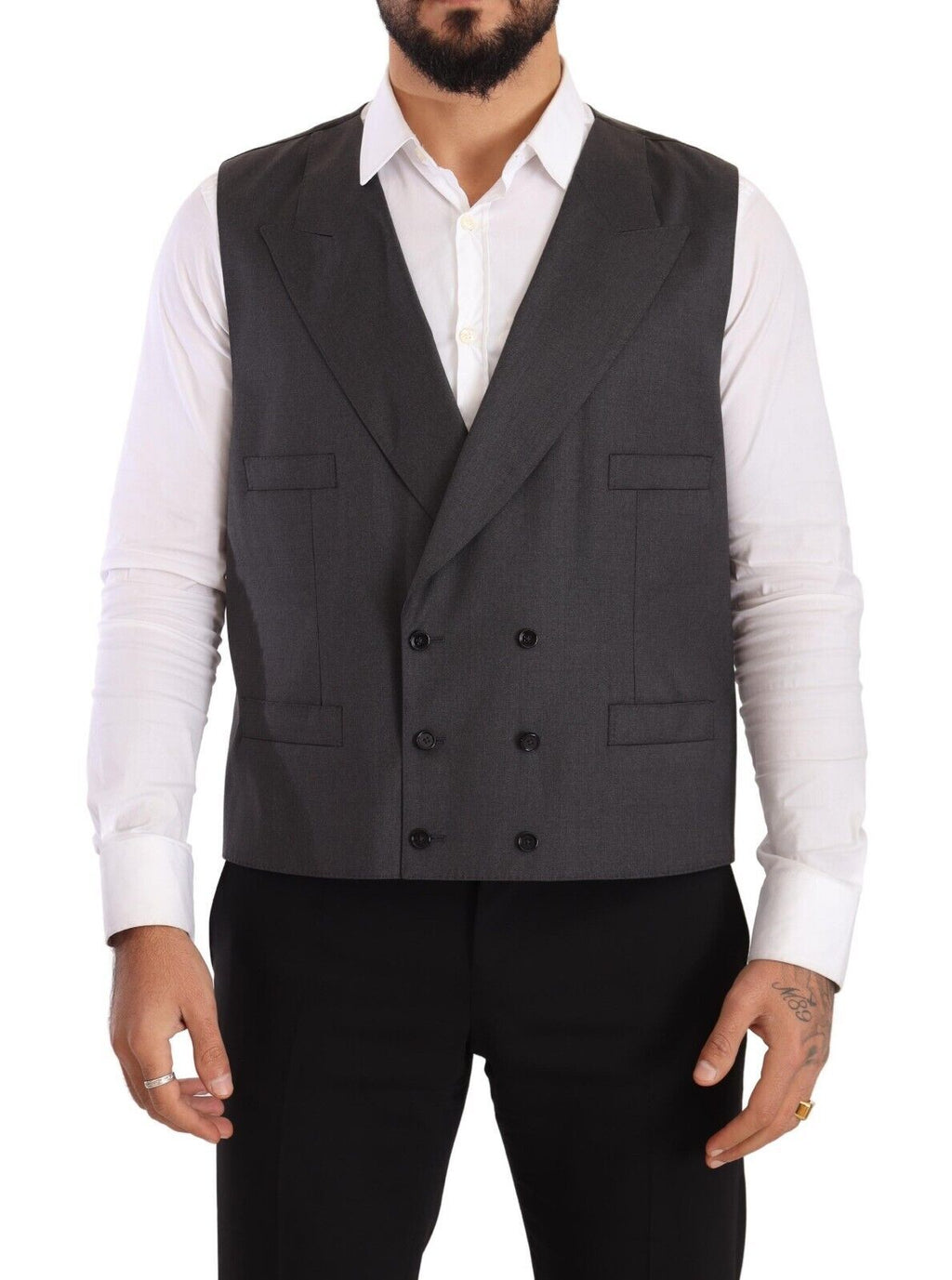Dolce & Gabbana Grauer zweireihiger SICILIA-Blazer (2 Teile)