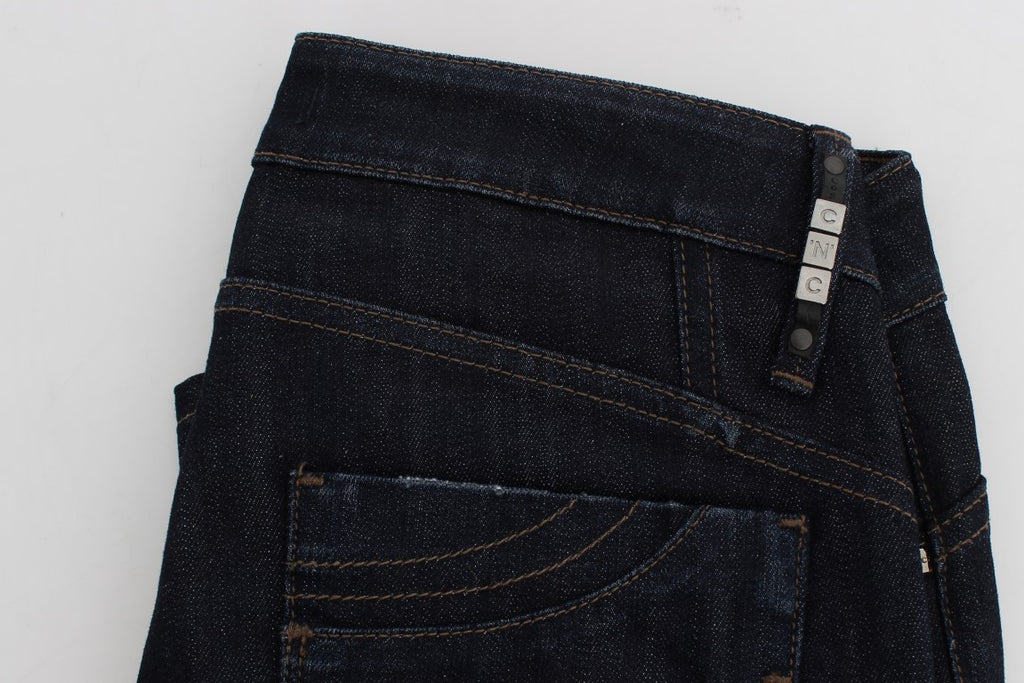 Costume National Blaue Cotton Stretch Slim Fit Jeans