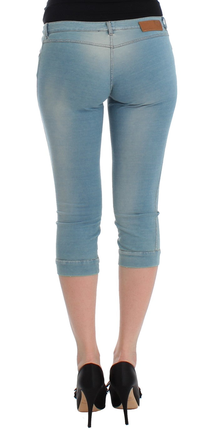 Ermanno Scervino Blaue Capri-Hose Gekürzte Jeans