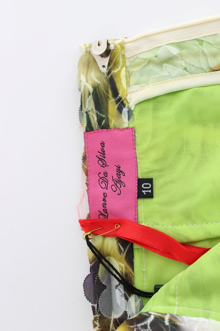 Lanre Da Silva Ajayi Multicolor Organza-Bleistiftrock