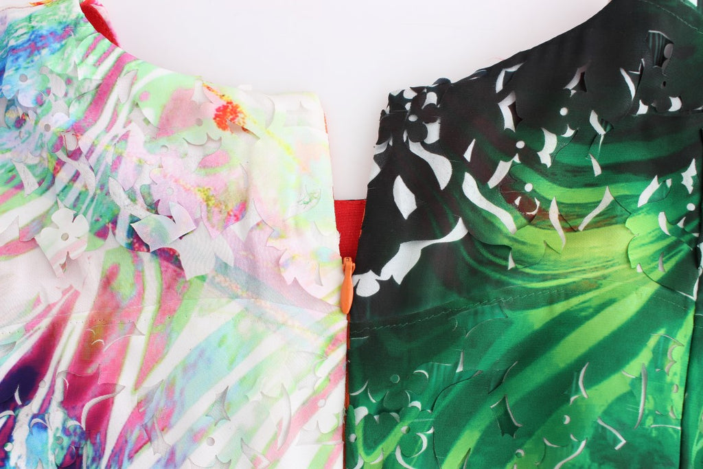 Lanre Da Silva Ajayi Multicolor Organza Etuikleid