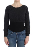 Ermanno Scervino Grauer Strickpullover aus Wolle