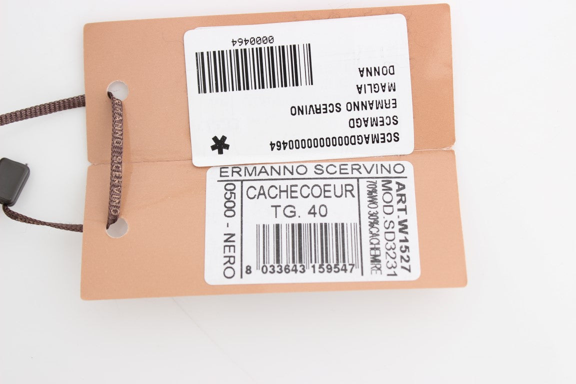 Ermanno Scervino Schwarzer Kaschmir-Strickpullover