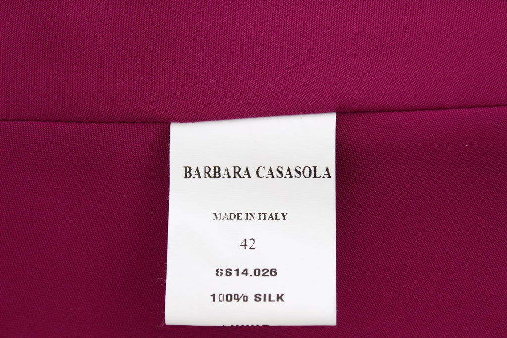 Barbara Casasola Lila Seidenbluse ärmellos Top