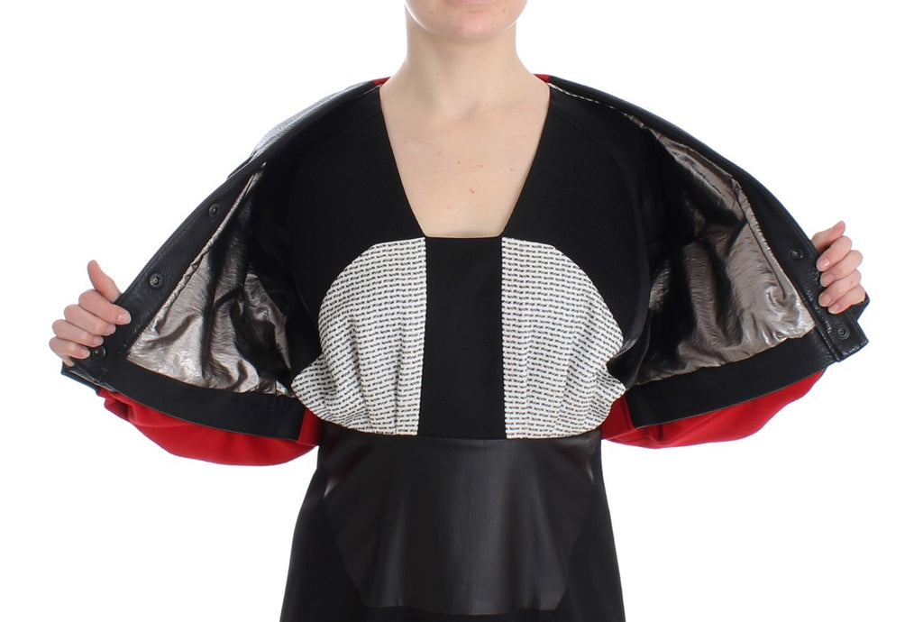 KAALE SUKTAE Schwarzer Kurzer Kurzmantel Bomberjacke