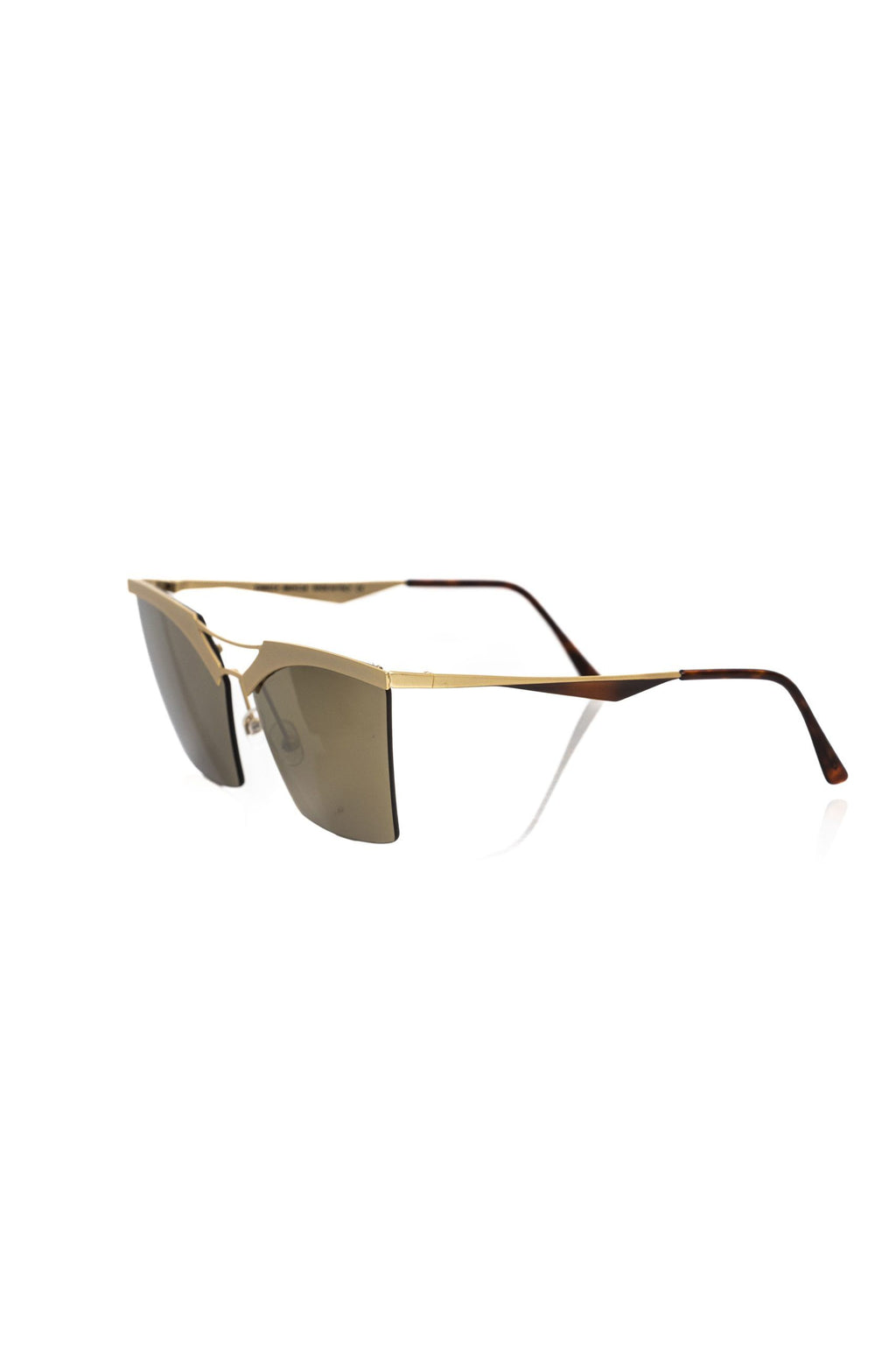 Frankie Morello Goldene Metallfaser-Sonnenbrille für Damen