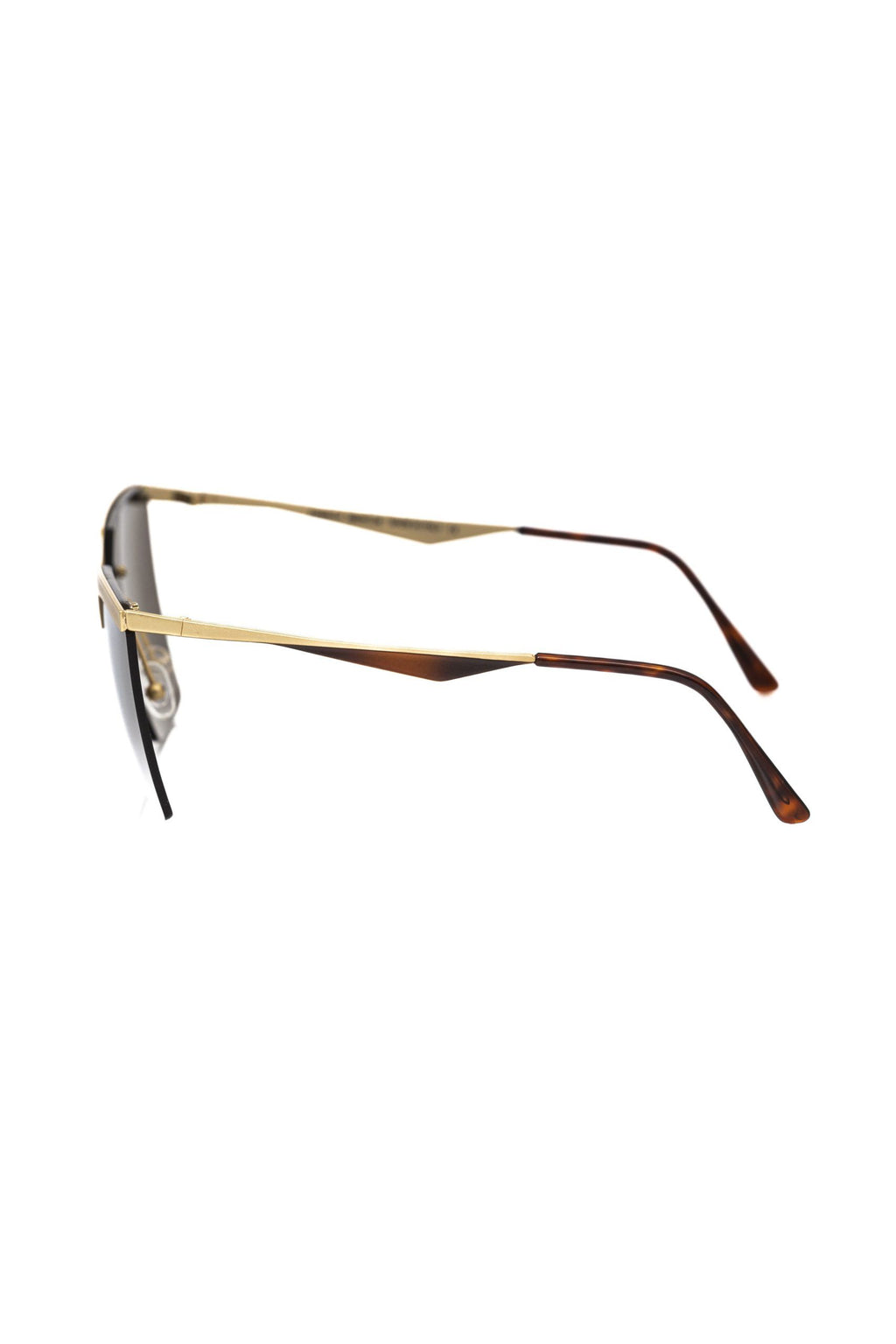 Frankie Morello Goldene Metallfaser-Sonnenbrille für Damen