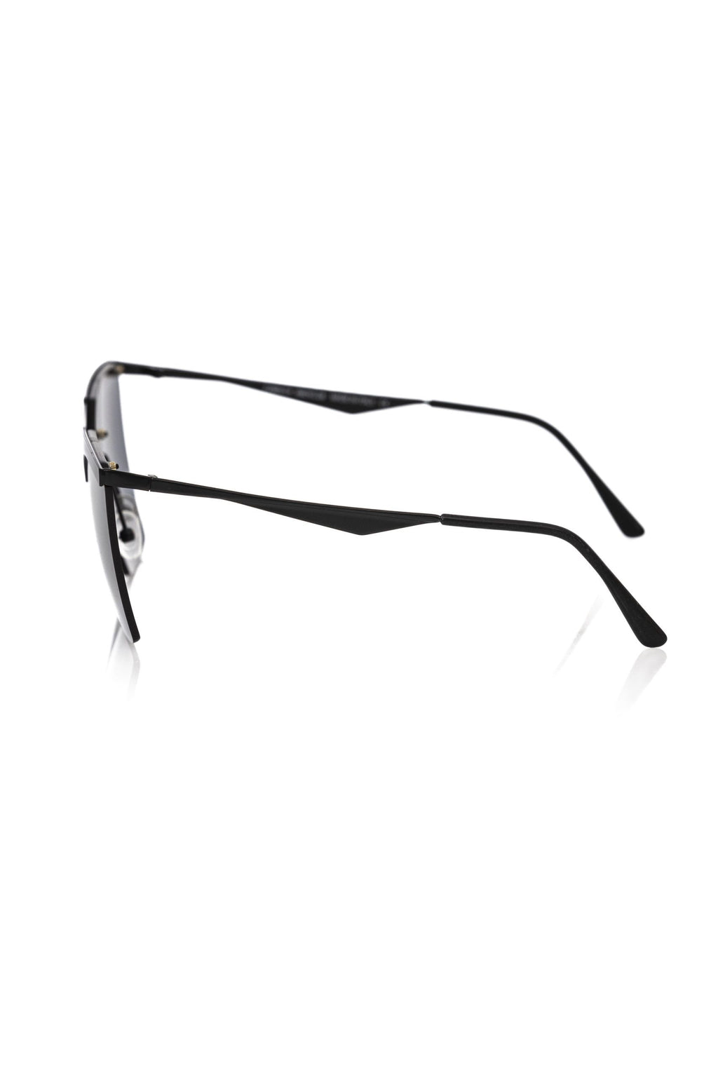 Frankie Morello Damen-Sonnenbrille mit schwarzem Metallic-Faser-Gestell