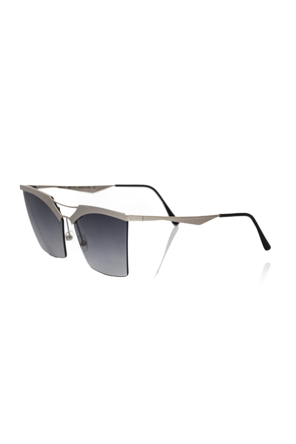 Frankie Morello Silberne Damen-Sonnenbrille aus Metallfaser