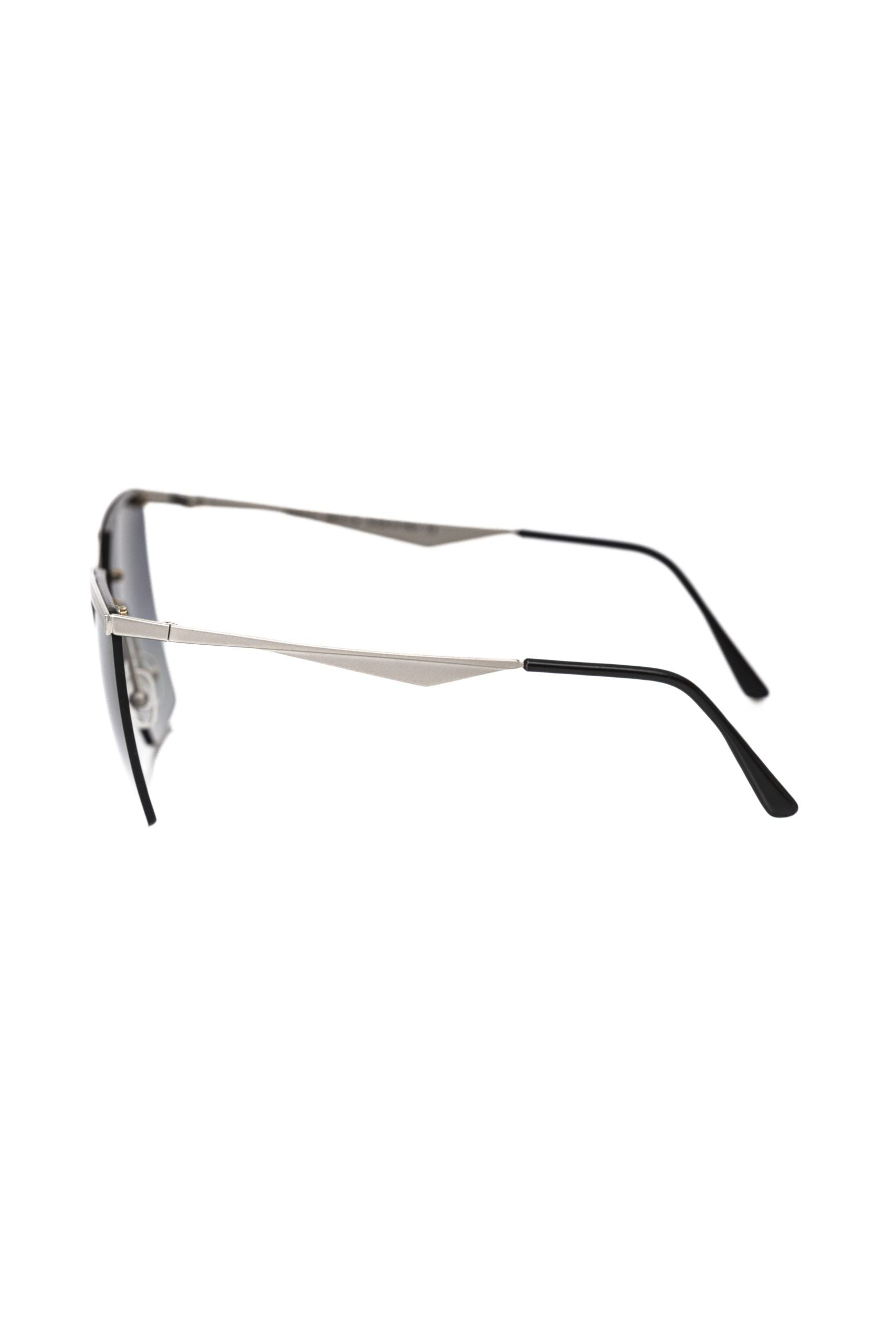 Frankie Morello Silberne Damen-Sonnenbrille aus Metallfaser