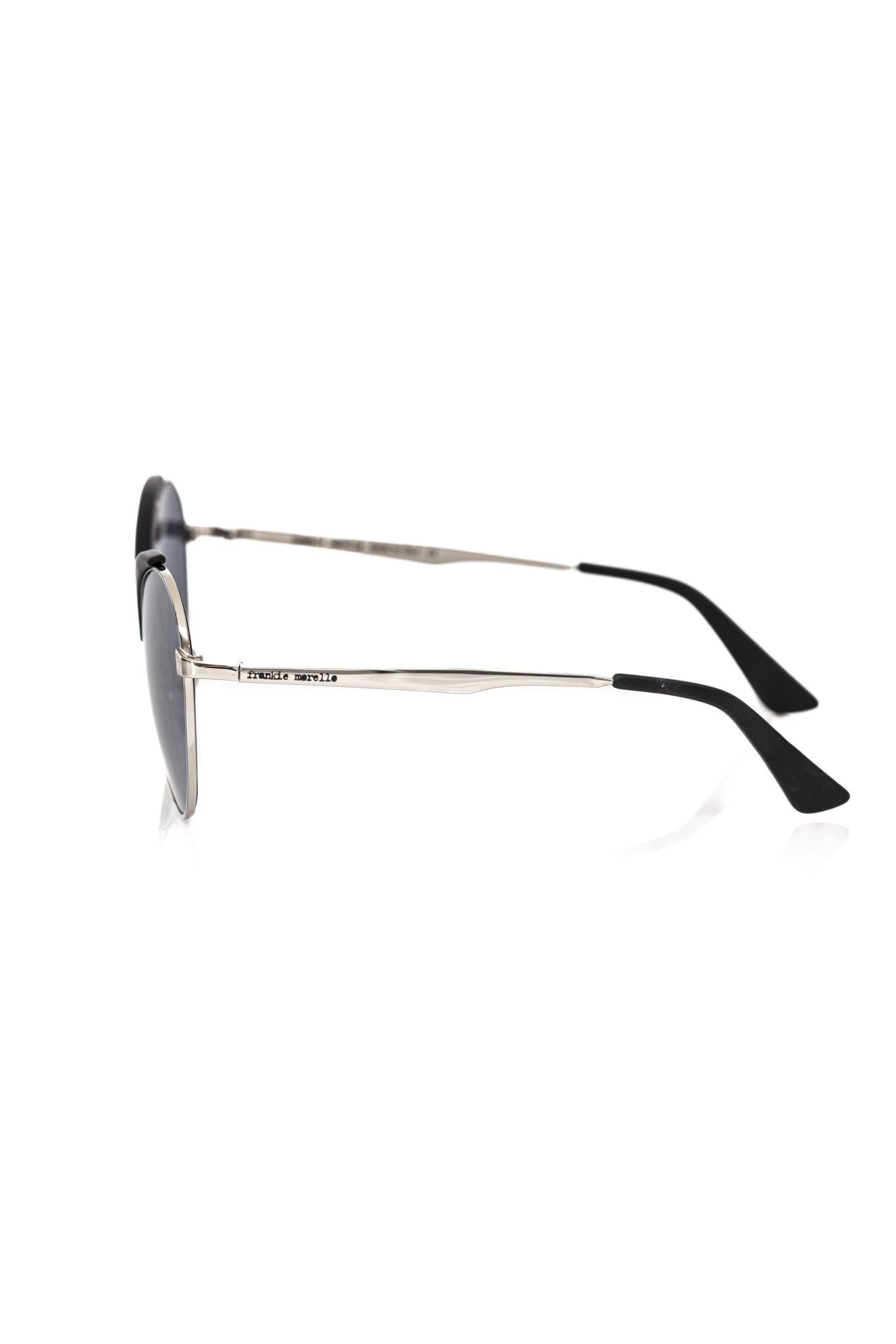Frankie Morello Schwarze Metallic Fiber Damen-Sonnenbrille