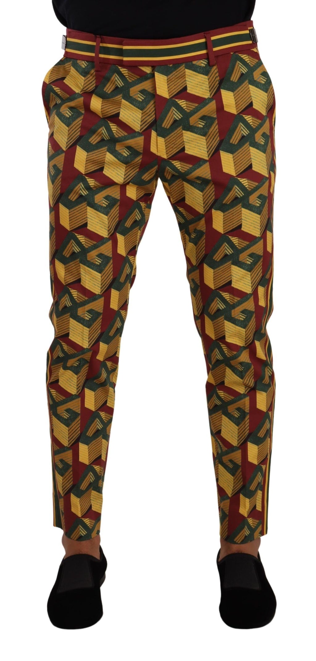 Dolce & Gabbana Multicolor Logo Mania Baumwoll-Tapered-Hose
