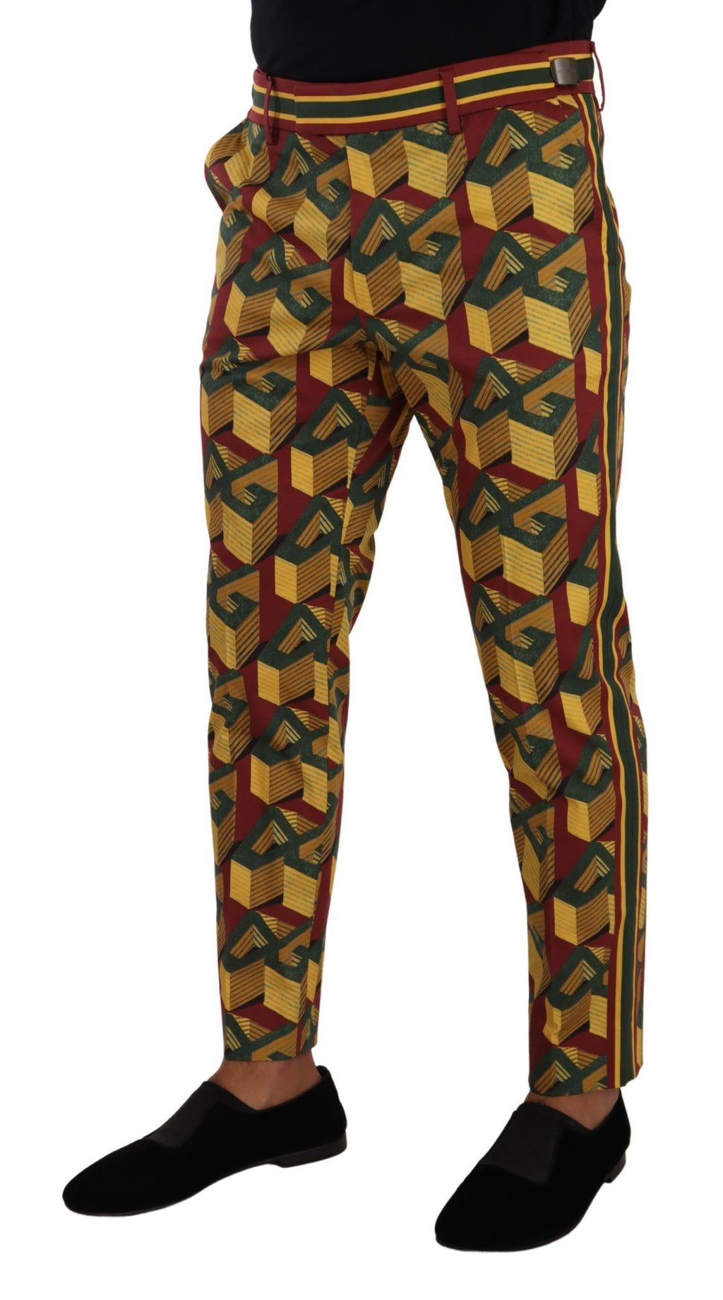 Dolce & Gabbana Multicolor Logo Mania Baumwoll-Tapered-Hose