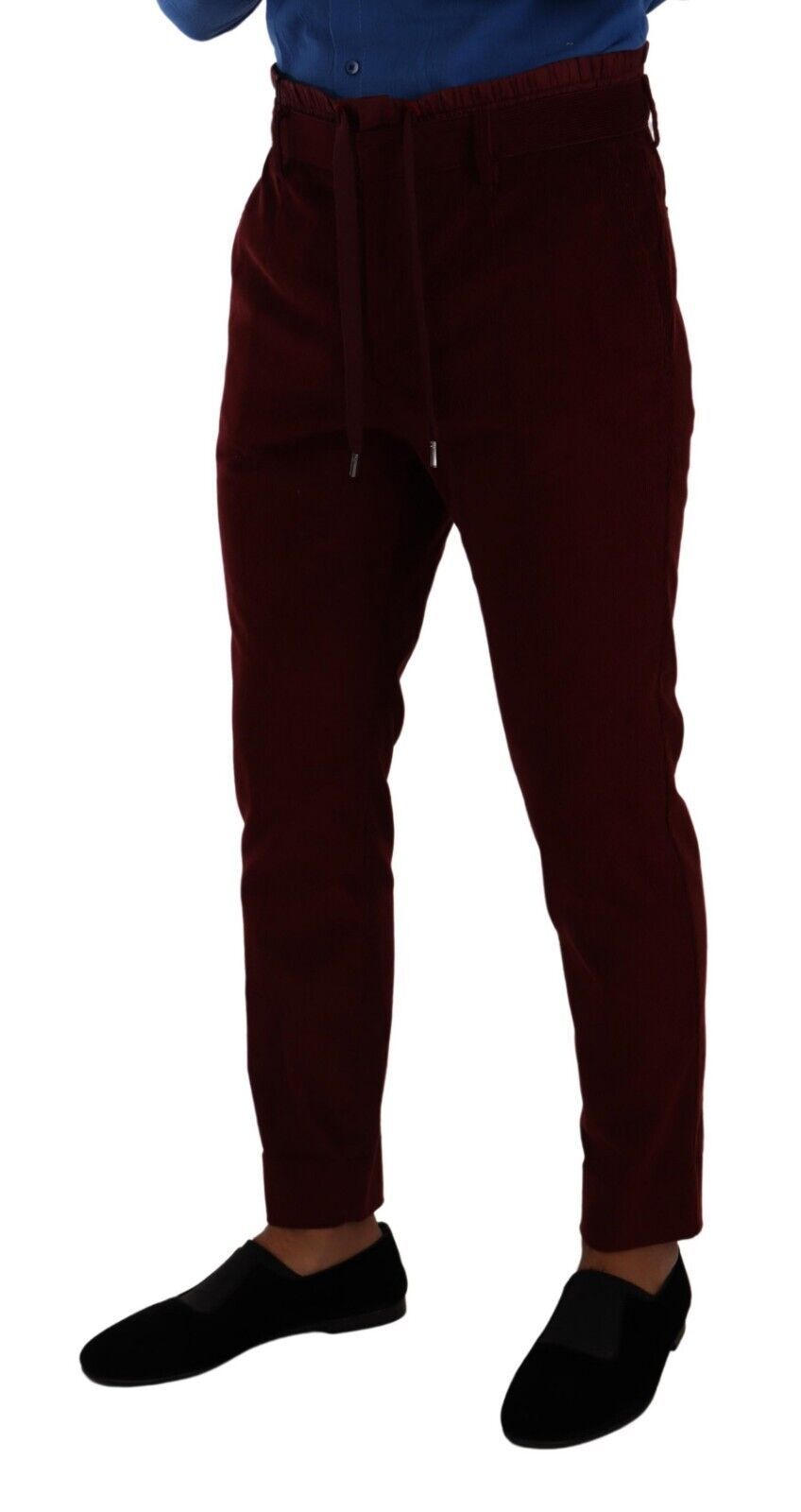 Dolce & Gabbana Bordeaux Samt Herren Formal Hose Kleid Hose