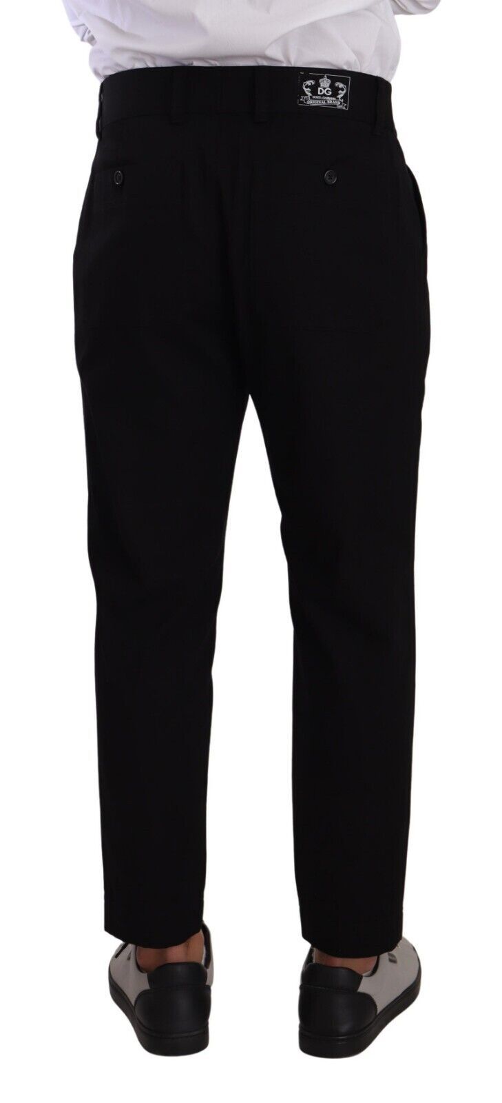 Dolce & Gabbana Schwarze Baumwoll-Stretch-Chinos Hosenjeans