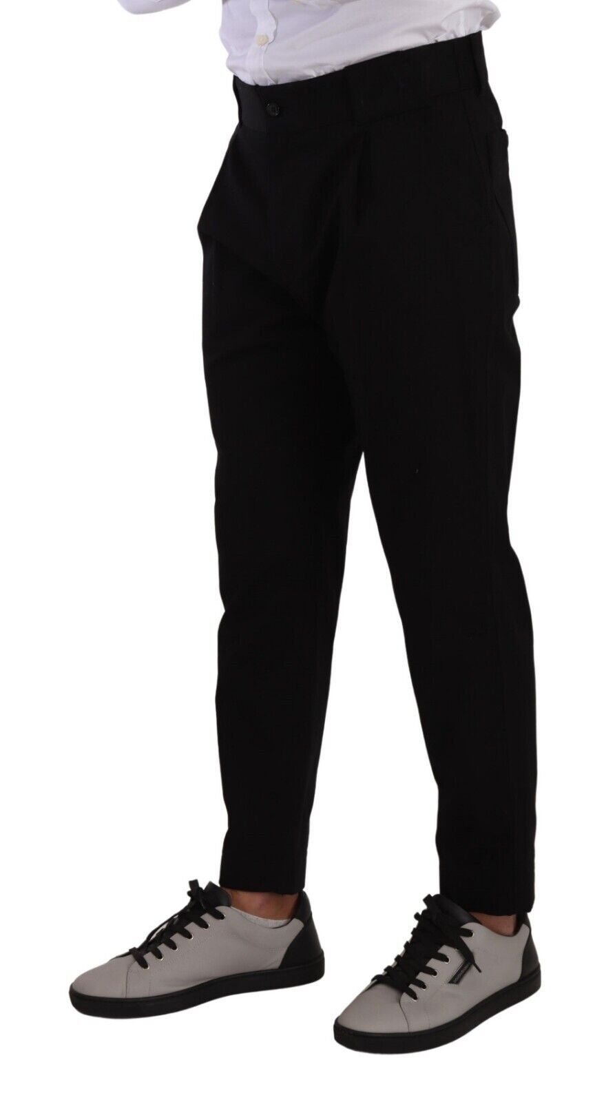 Dolce & Gabbana Schwarze Baumwoll-Stretch-Chinos Hosenjeans