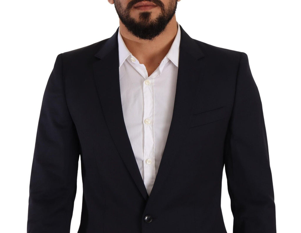 Dolce & Gabbana Dunkelblauer einreihiger Mantel MARTINI Blazer