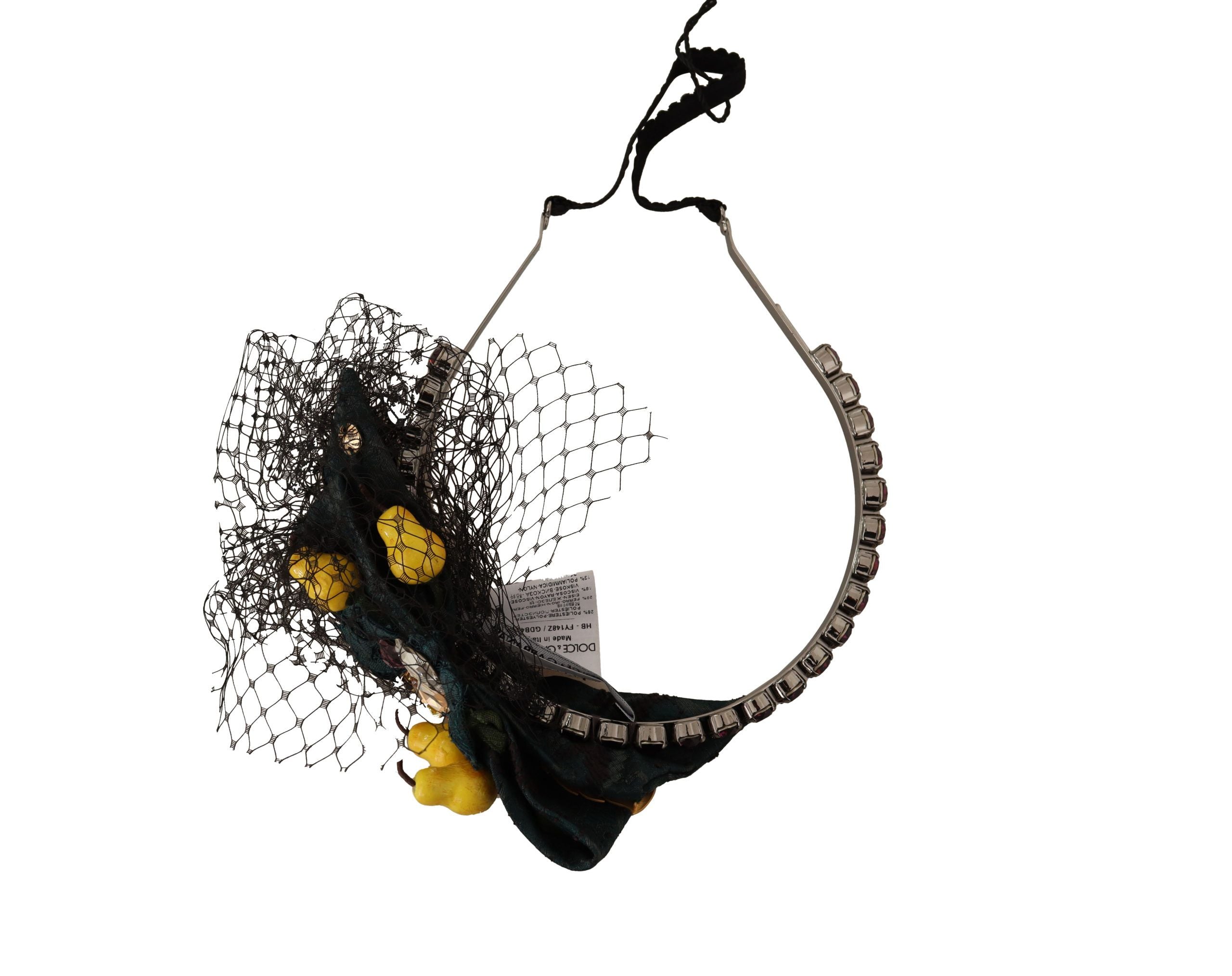 Dolce & Gabbana Lila Kristall Diadem Stirnband Zitronen Sizilien Tiara