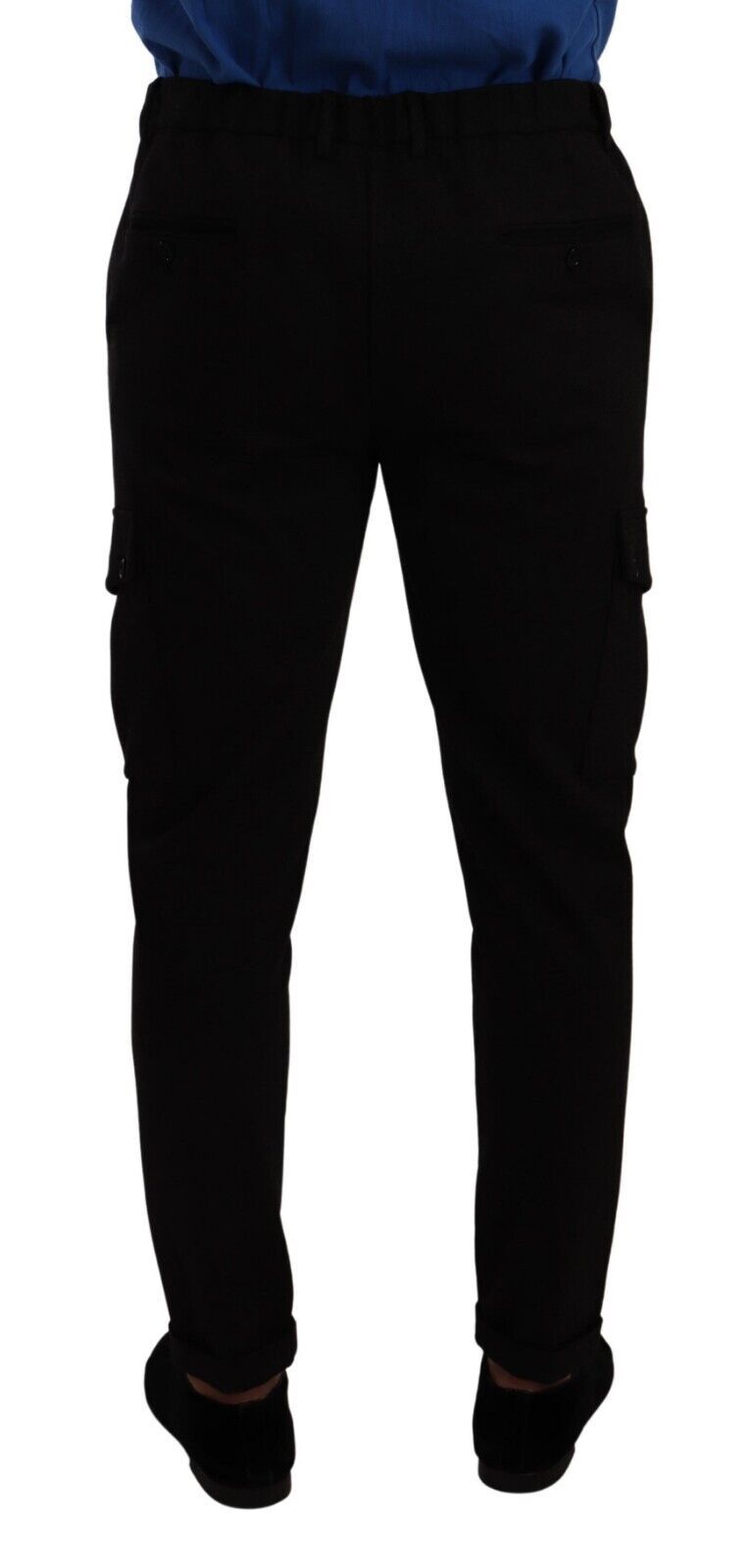 Dolce & Gabbana Schwarze Skinny Cargo-Hose aus Viskose