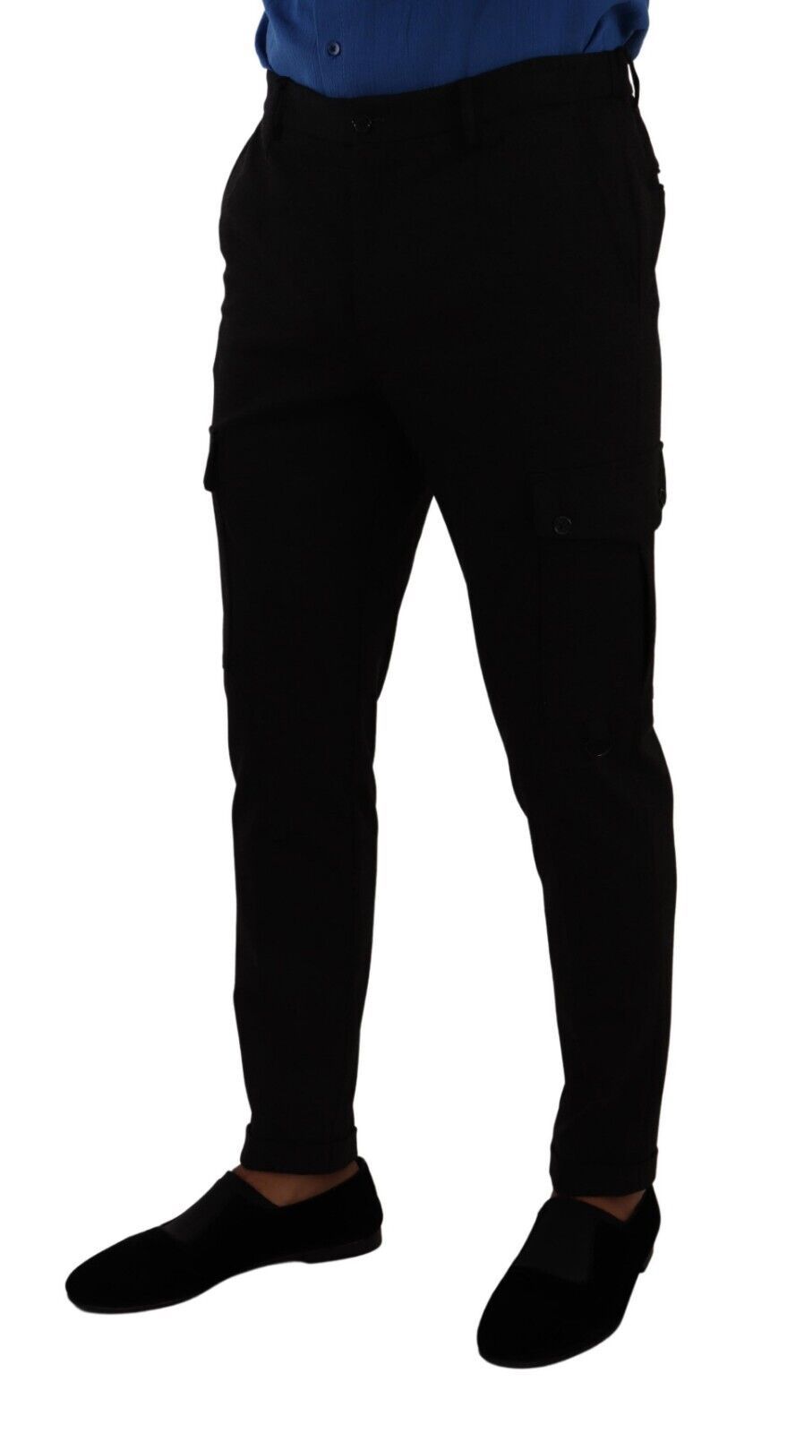 Dolce & Gabbana Schwarze Skinny Cargo-Hose aus Viskose