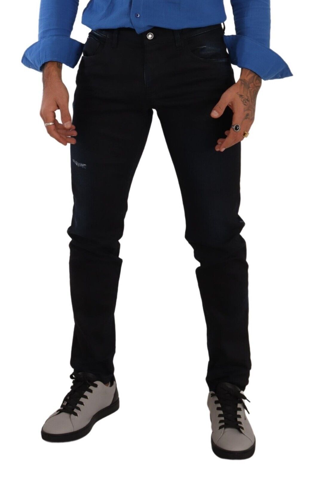 Dolce & Gabbana Blaue Baumwoll-Stretch-Denim-Hosenjeans