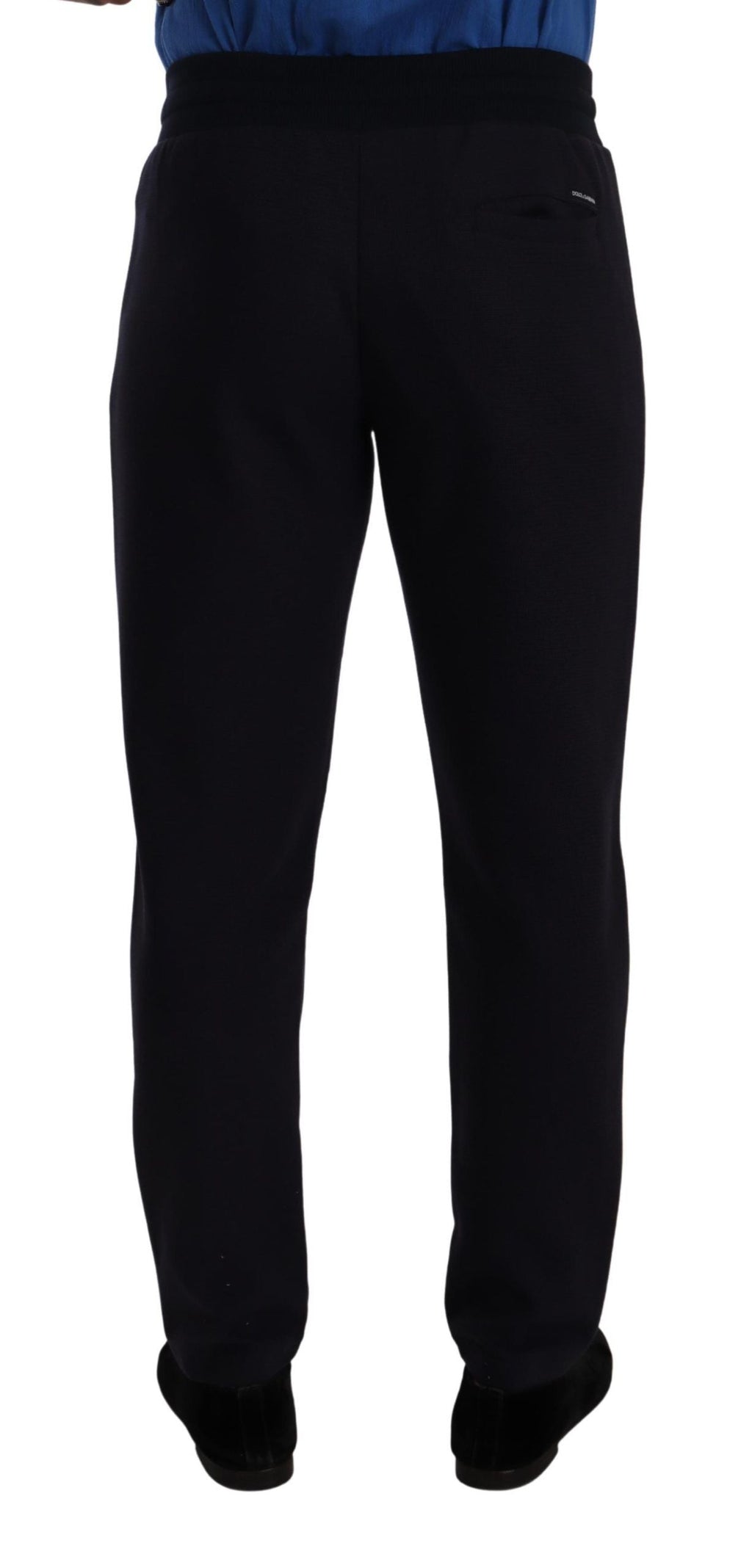Dolce & Gabbana Blaue Baumwoll-Stretch-Jogging-Hose