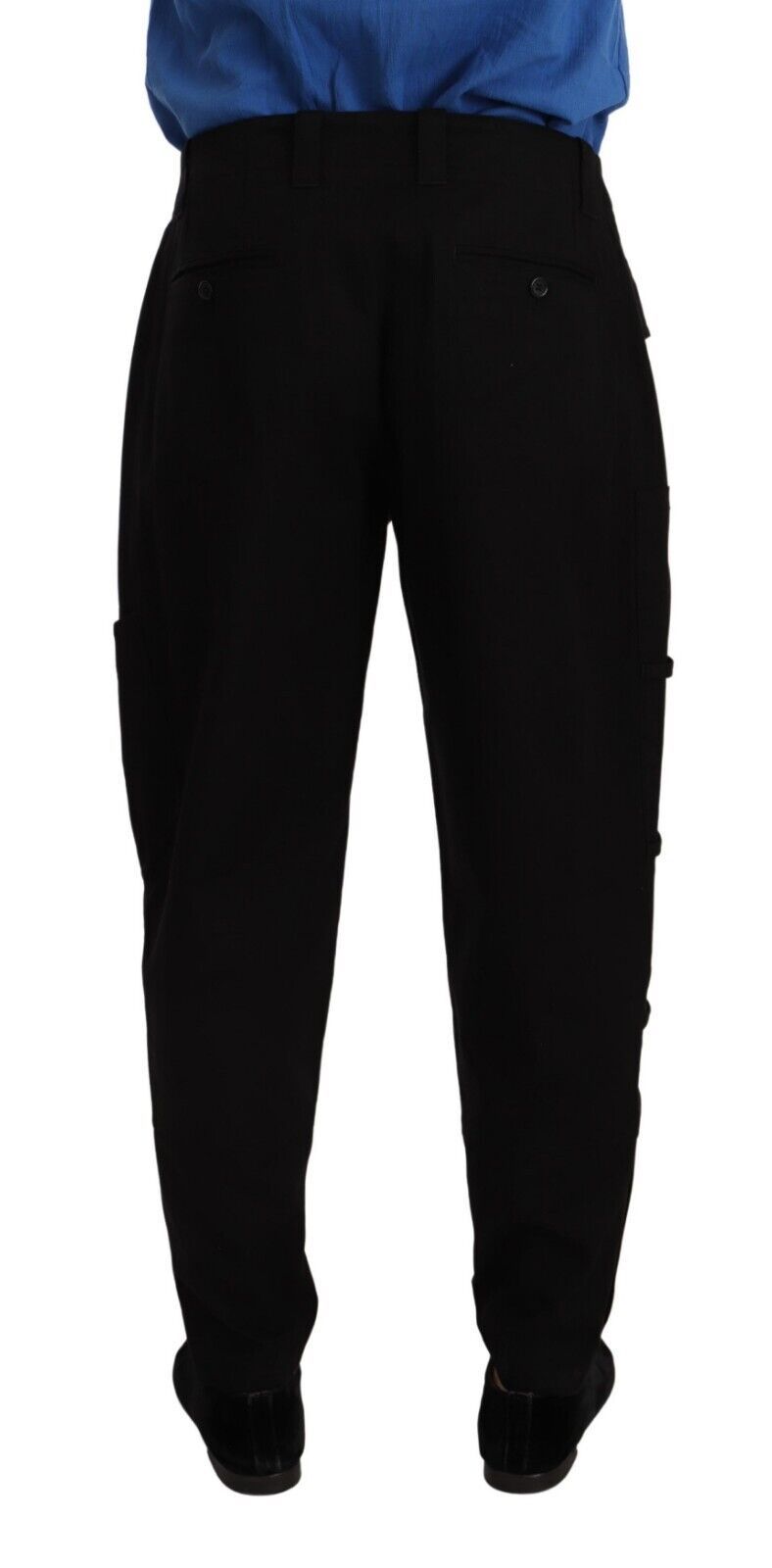 Dolce & Gabbana Schwarze Baumwoll-Stretch-Cargo-Hose