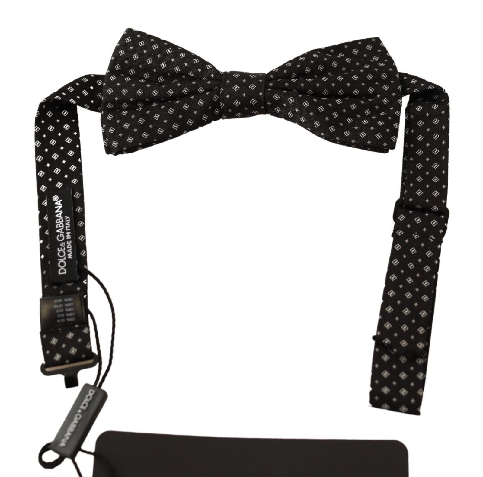 Dolce & Gabbana Schwarze Papillon-Krawatte aus 100% Seide mit verstellbarem Nacken