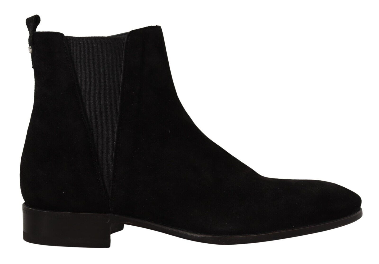 Dolce & Gabbana Schwarz Wildleder Leder Chelsea Herren Stiefel Schuhe
