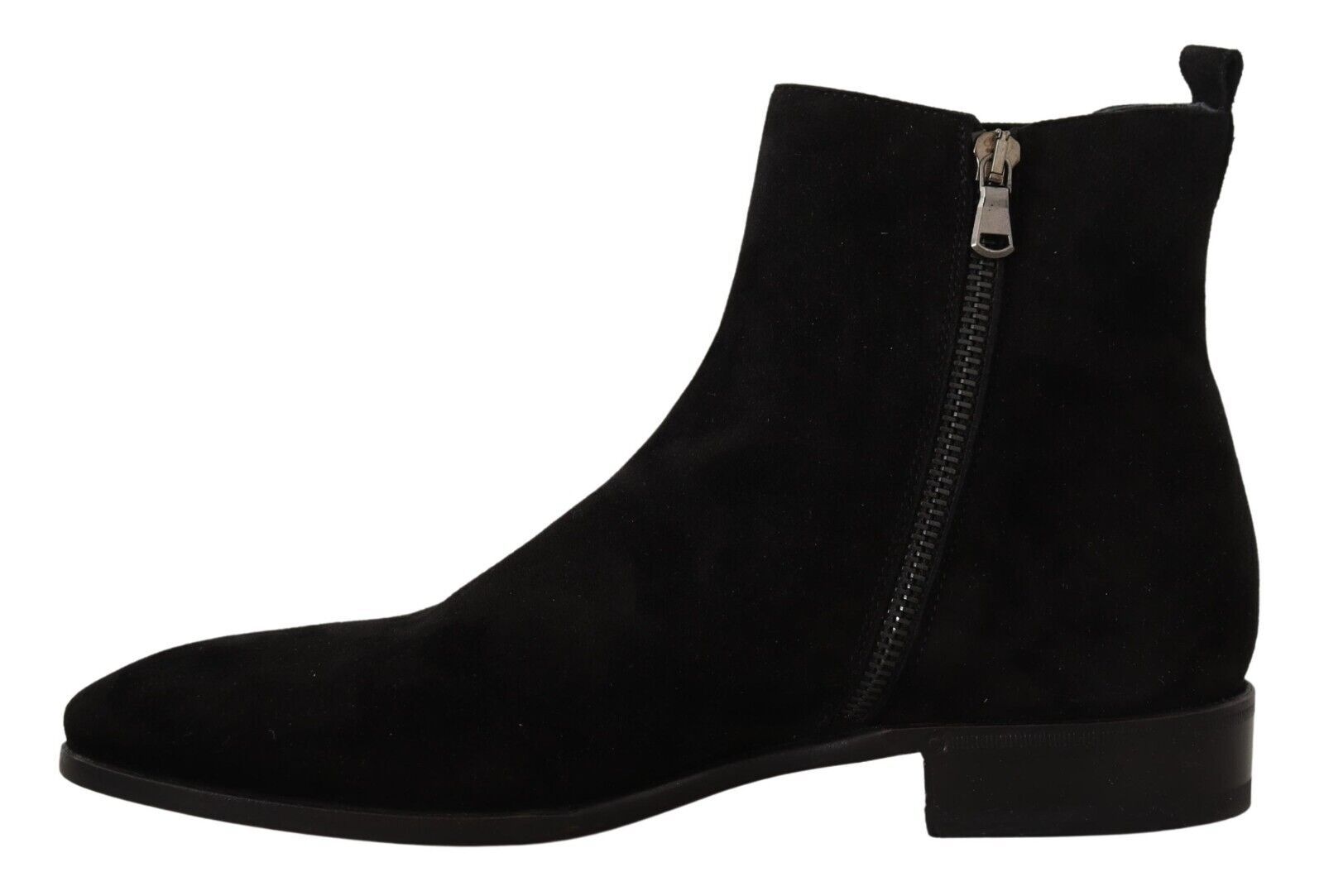Dolce & Gabbana Schwarz Wildleder Leder Chelsea Herren Stiefel Schuhe