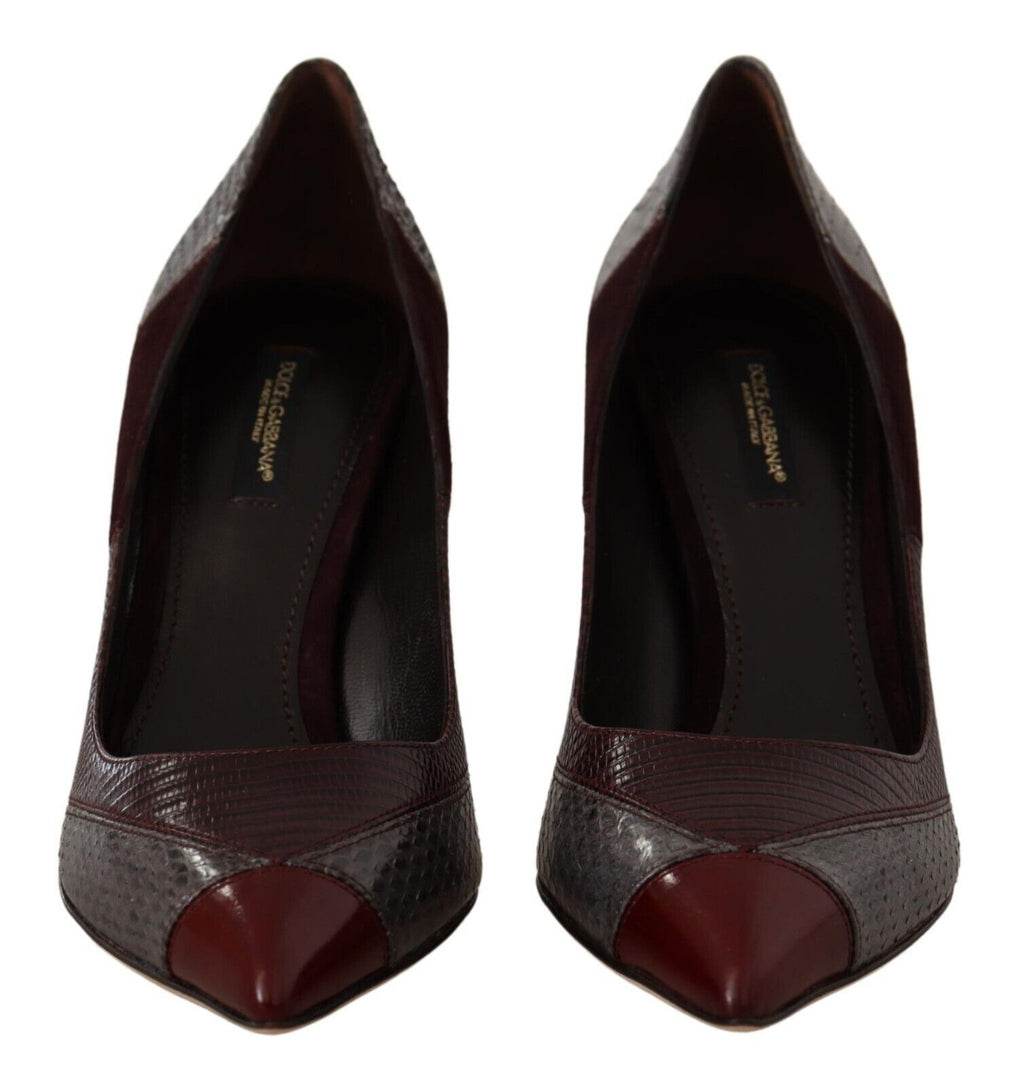 Dolce & Gabbana Multicolor Exotische Leder Absätze Pumps Schuhe