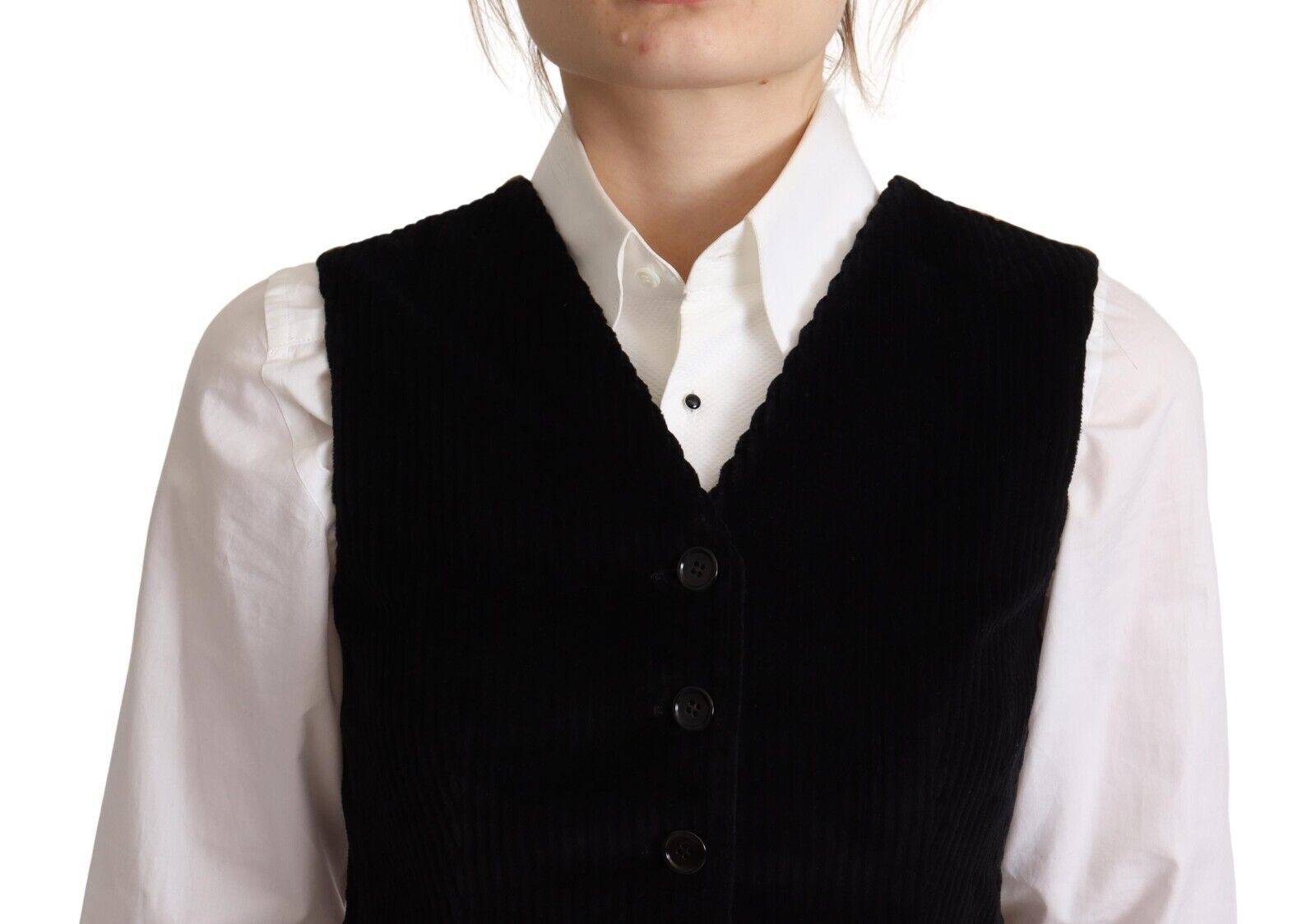 Dolce & Gabbana Elegantes ärmelloses V-Ausschnitt-Westen-Top