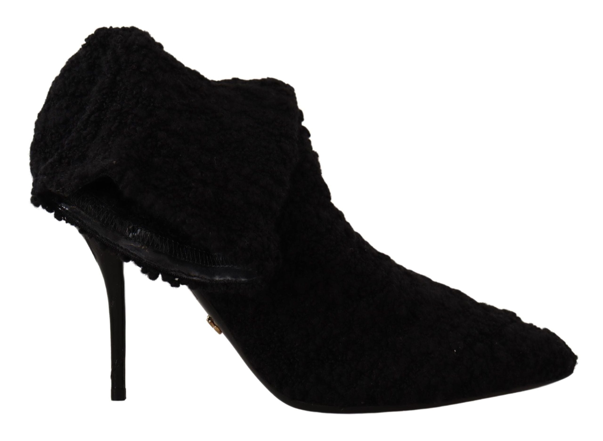 Dolce & Gabbana Schwarz Stiletto Heels Mid Calf Frauen Stiefel