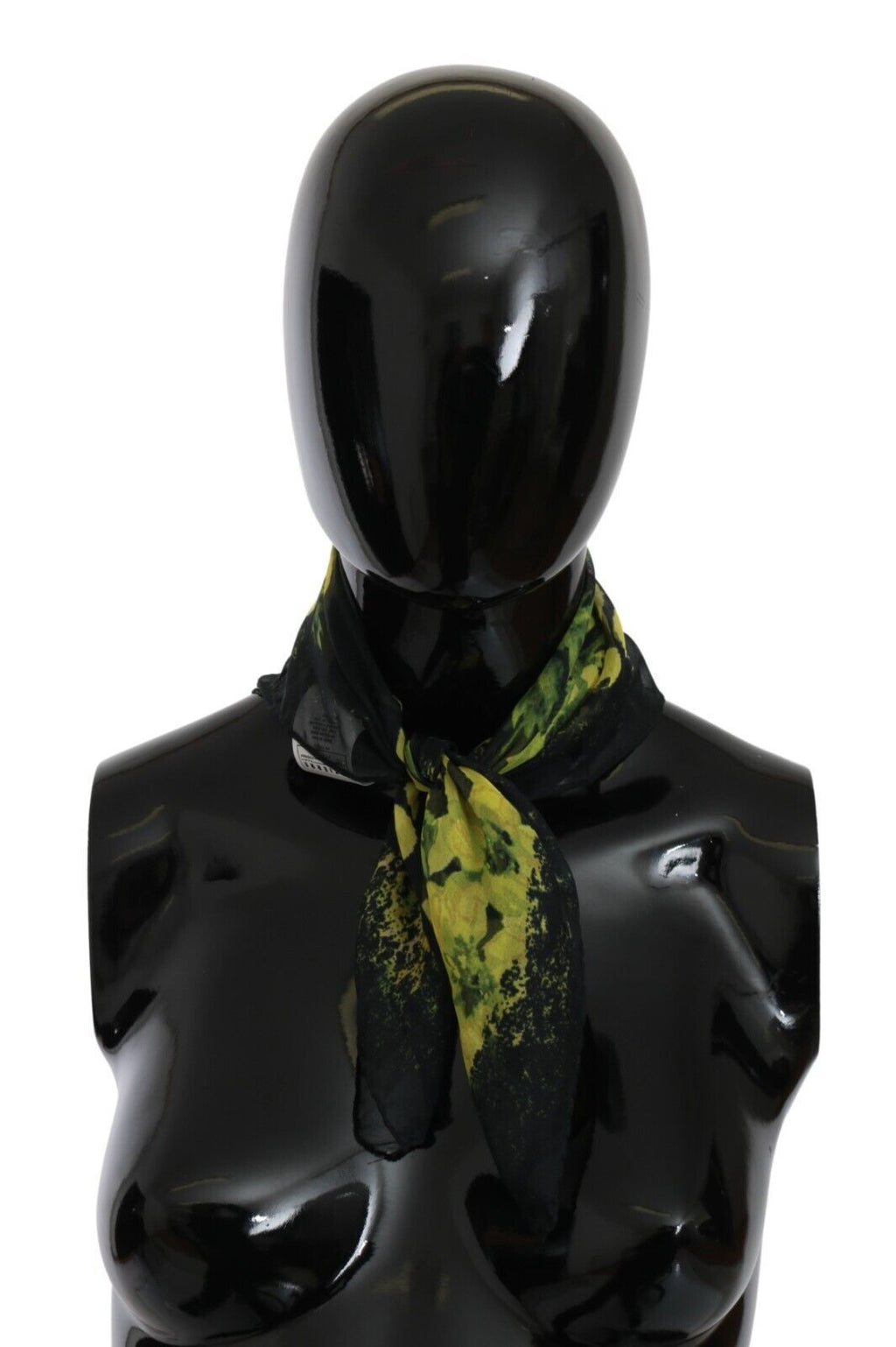 GF Ferre Schwarz Gelb Floral Wrap Schal Foulard Schal