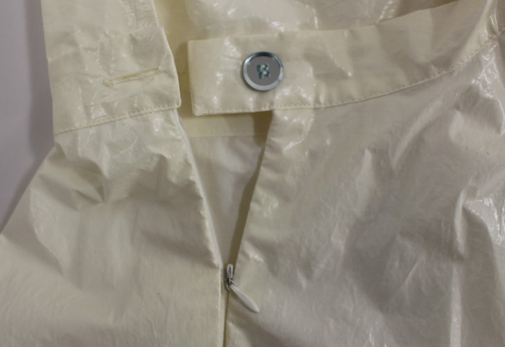 Licia Florio Weißes Neckholder-Teekleid in Knielänge