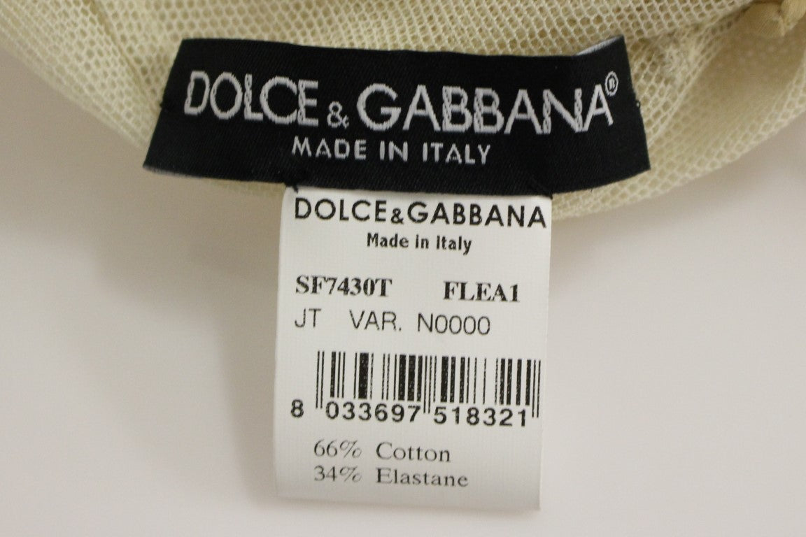 Dolce & Gabbana Beige ärmelloses Baumwolltop Tank Bluse